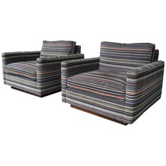 Pair of 1960s Milo Baughman Club Chairs for Thayer Coggin