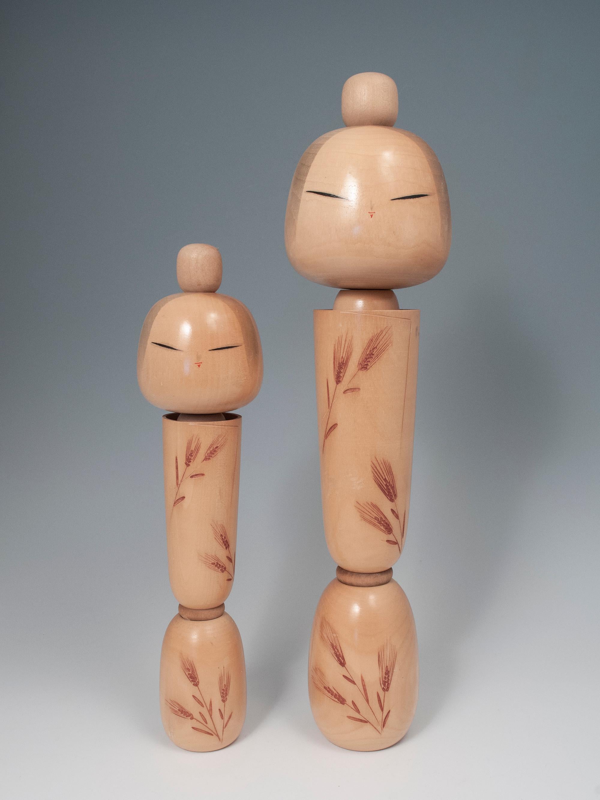 Pair of 1960s Modern Creative Kokeshi Dolls by Sadao Kishi, Japan

Sadao Kishi (1932-1998) was in the vanguard of the Sosaku Kokeshi Movement, receiving numerous awards during his career. In 1968, he won the Prime Minister's Award for the design of