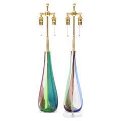 Pair of 1960's Murano Glass Table Lamps