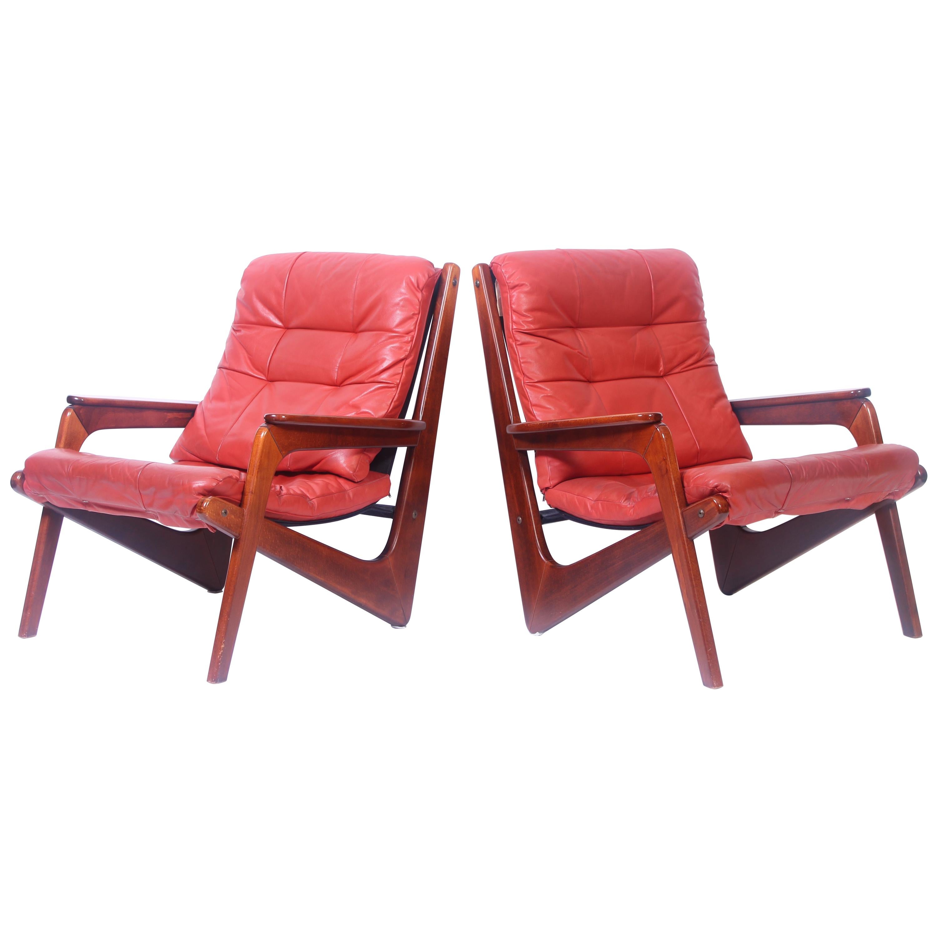 Pair of 1960s Norwegian Easy Chairs