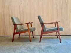 Pair of 1960s Norwegian Teak Lounge Chairs