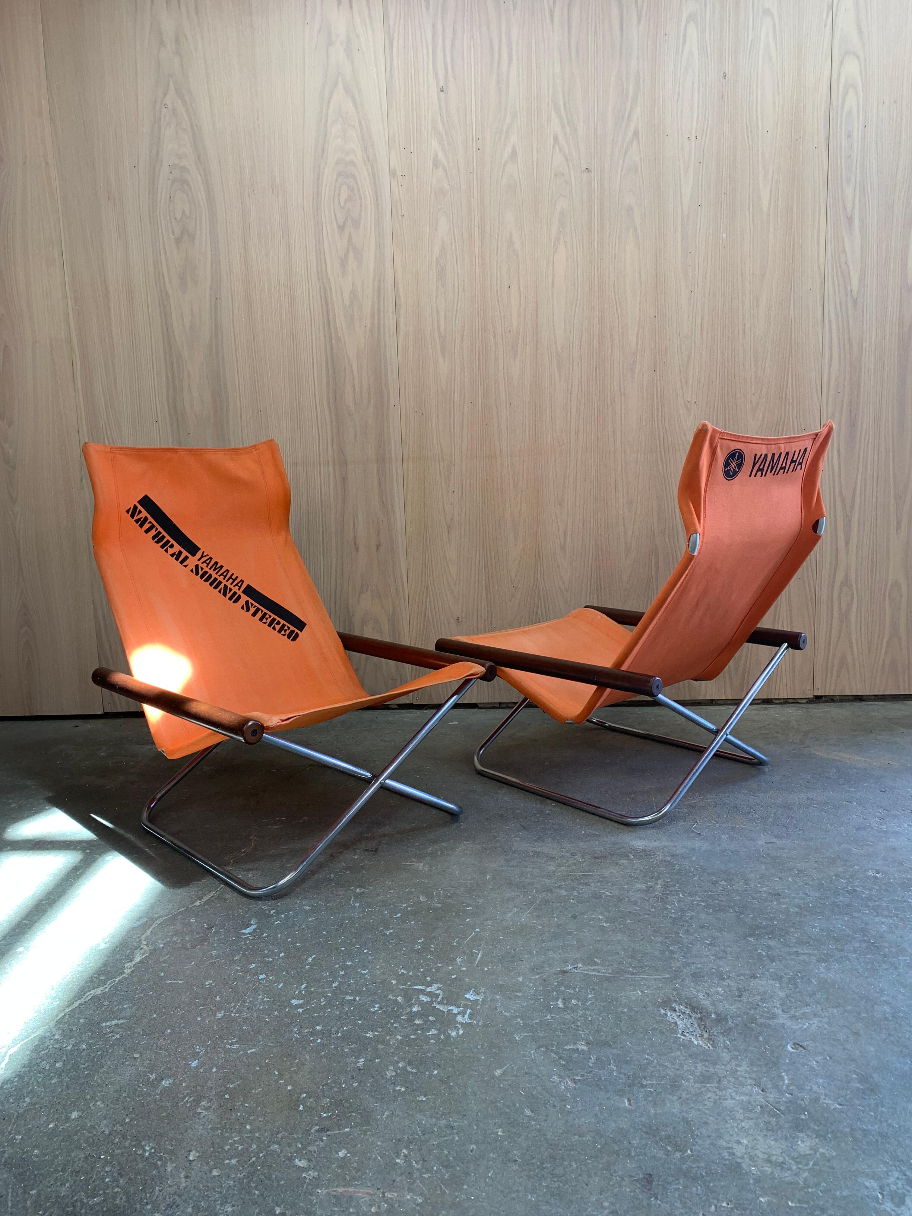 Ein Paar 1960er Ny Chairs von Takeshi Nii mit Yamaha Natural Sound Canvas im Angebot 7