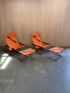 Coppia di sedie "Yamaha" di Takeshi Nii degli anni Sessanta con tela Nature Yamaha