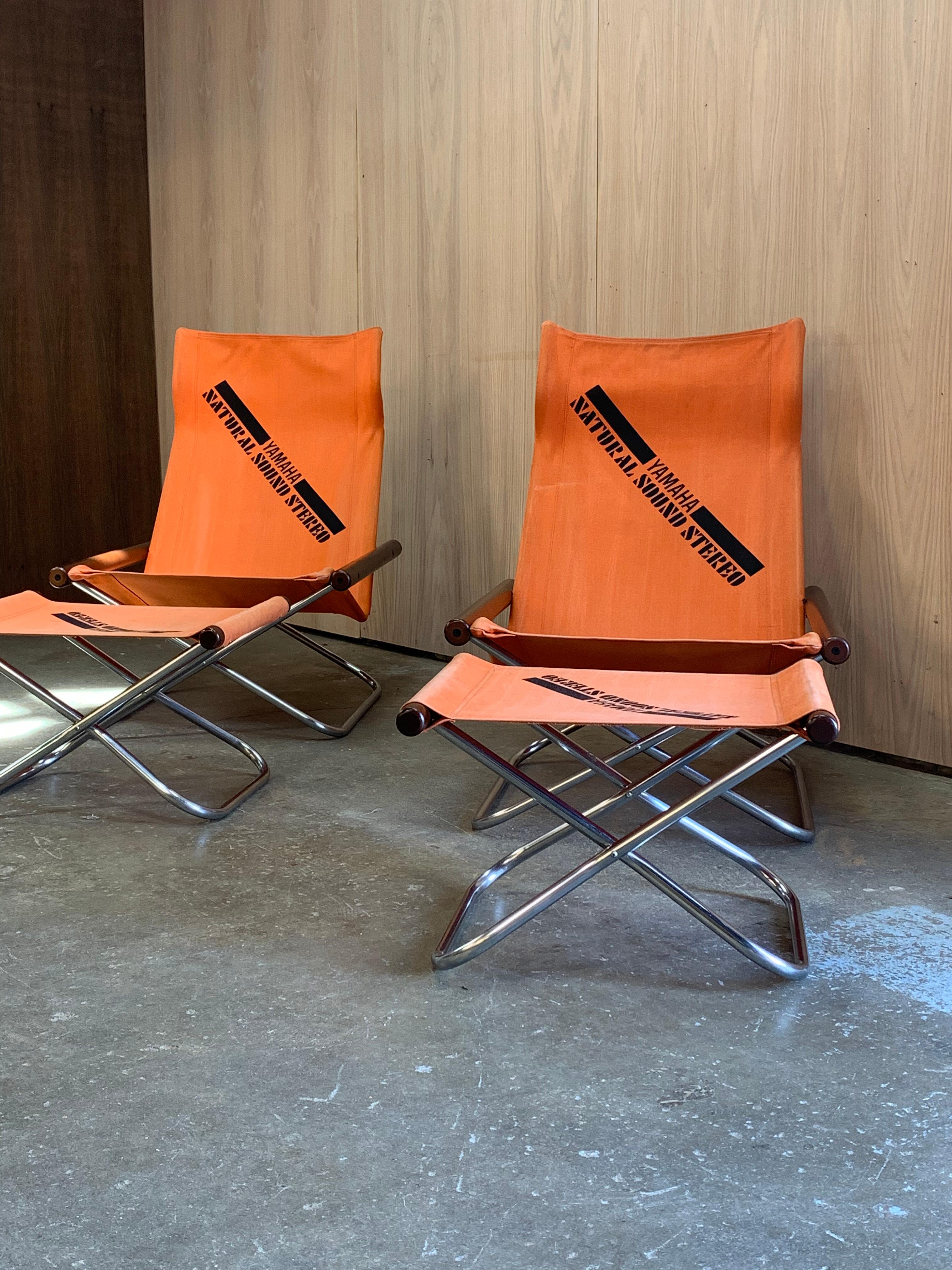 Ein Paar 1960er Ny Chairs von Takeshi Nii mit Yamaha Natural Sound Canvas im Zustand „Hervorragend“ im Angebot in Victoria, BC