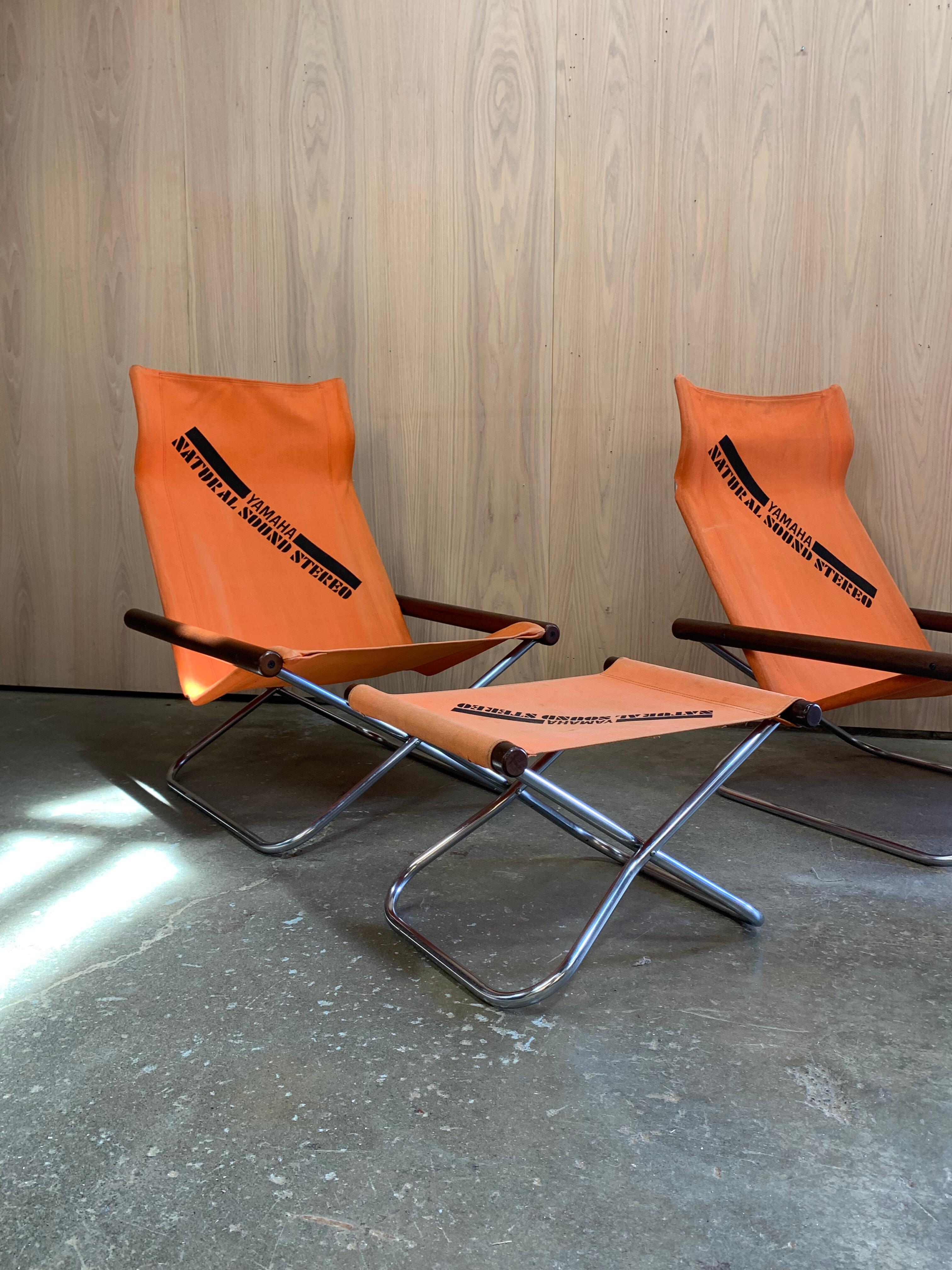Ein Paar 1960er Ny Chairs von Takeshi Nii mit Yamaha Natural Sound Canvas (Buchenholz) im Angebot