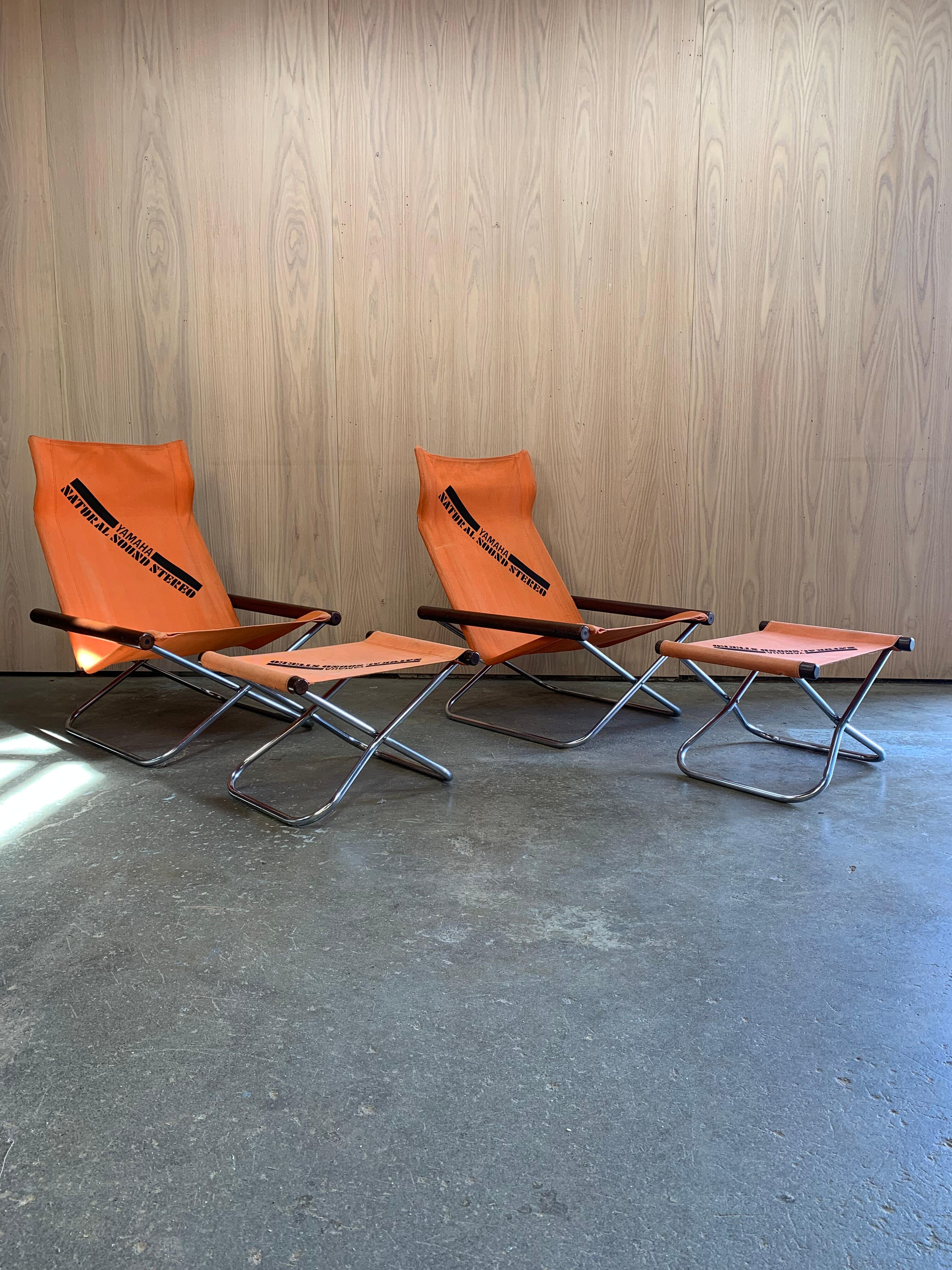 Ein Paar 1960er Ny Chairs von Takeshi Nii mit Yamaha Natural Sound Canvas im Angebot 1