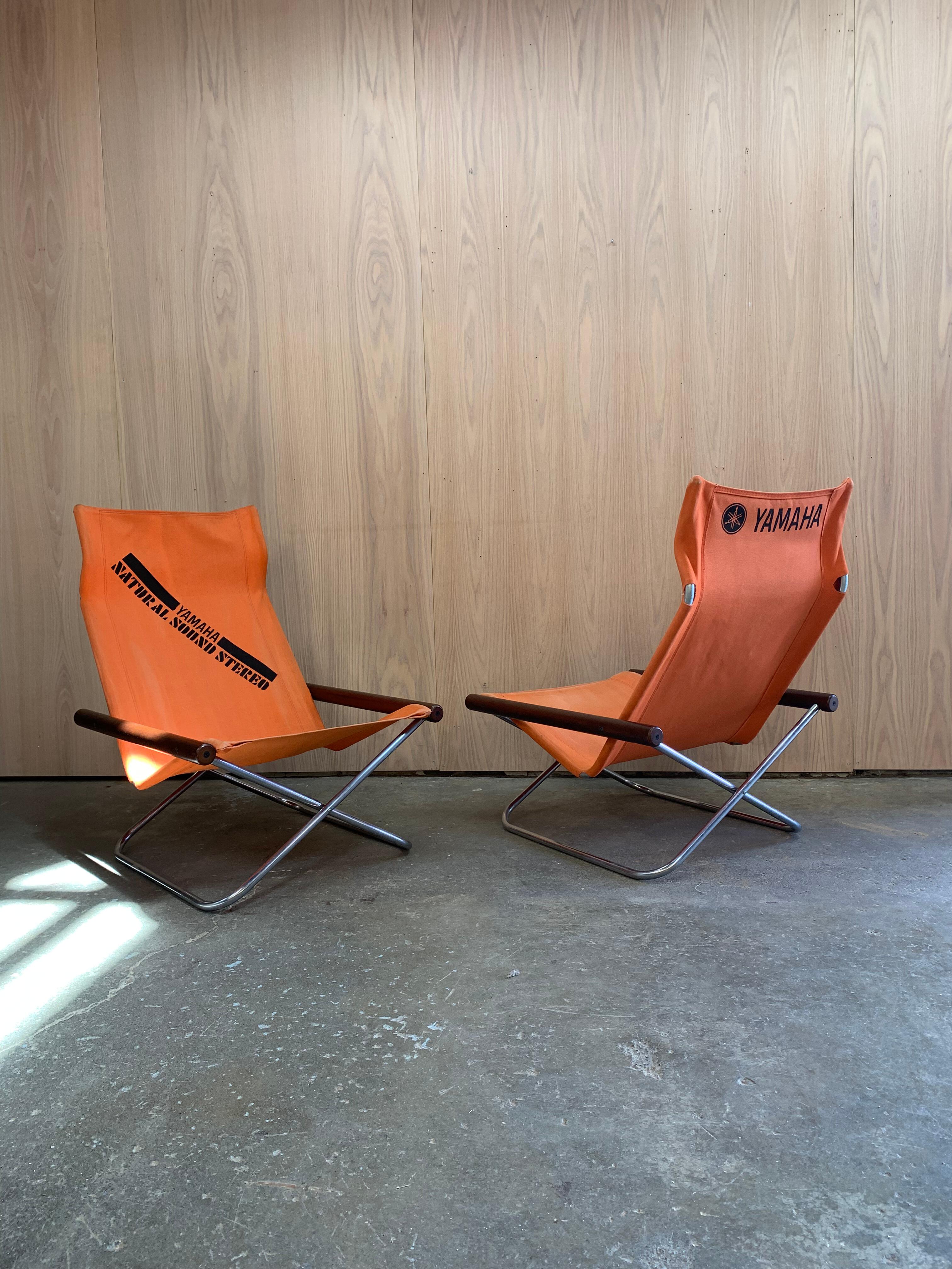 Ein Paar 1960er Ny Chairs von Takeshi Nii mit Yamaha Natural Sound Canvas im Angebot 2