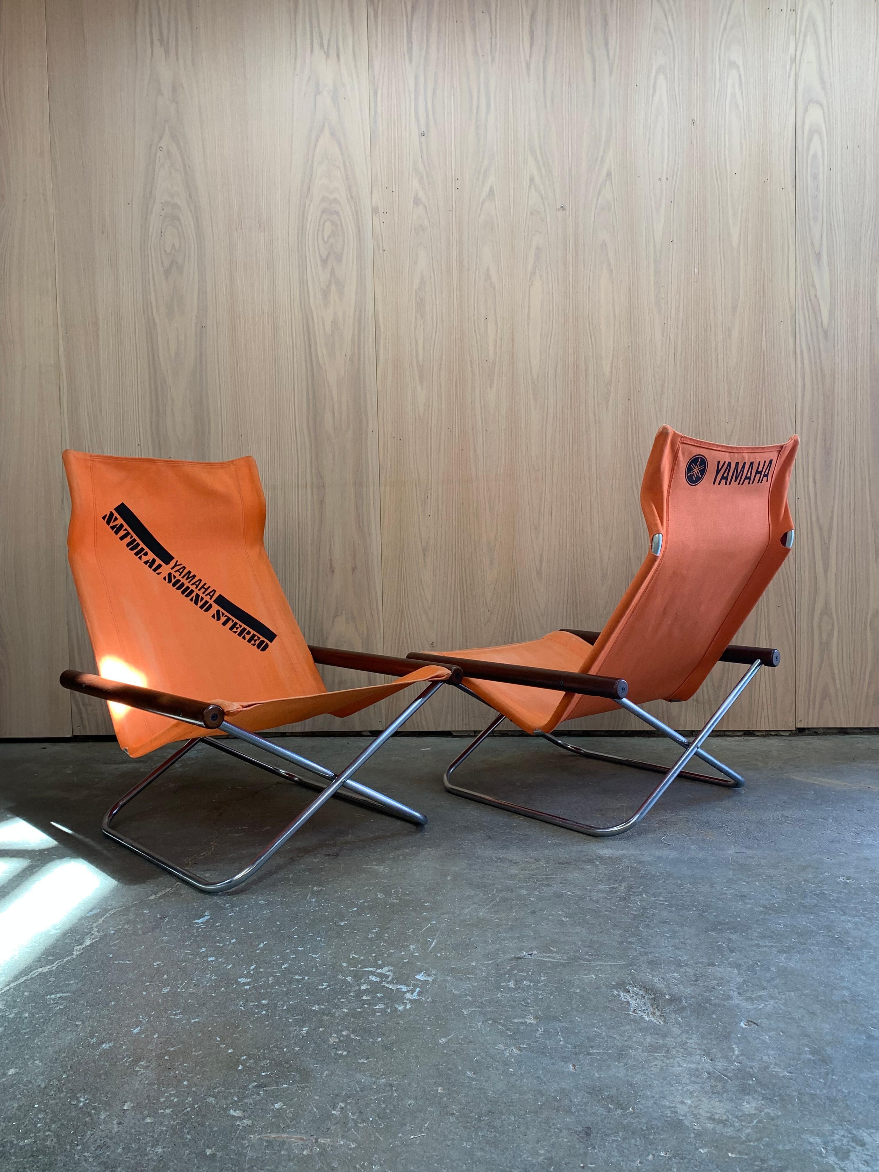 Ein Paar 1960er Ny Chairs von Takeshi Nii mit Yamaha Natural Sound Canvas im Angebot 3