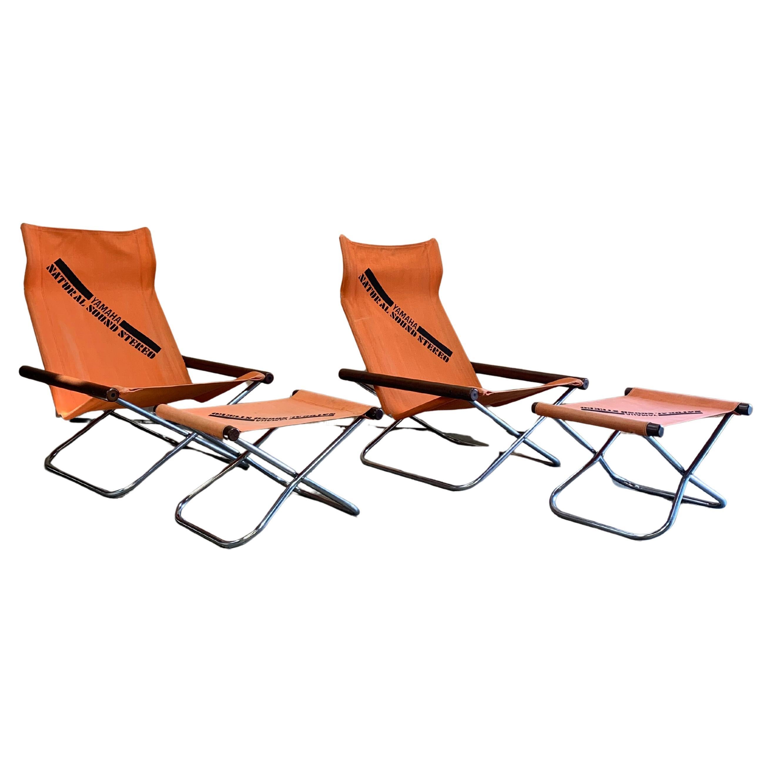 Pair of 1960s “Ny” Chairs by Takeshi Nii with Yamaha Natural Sound Canvas