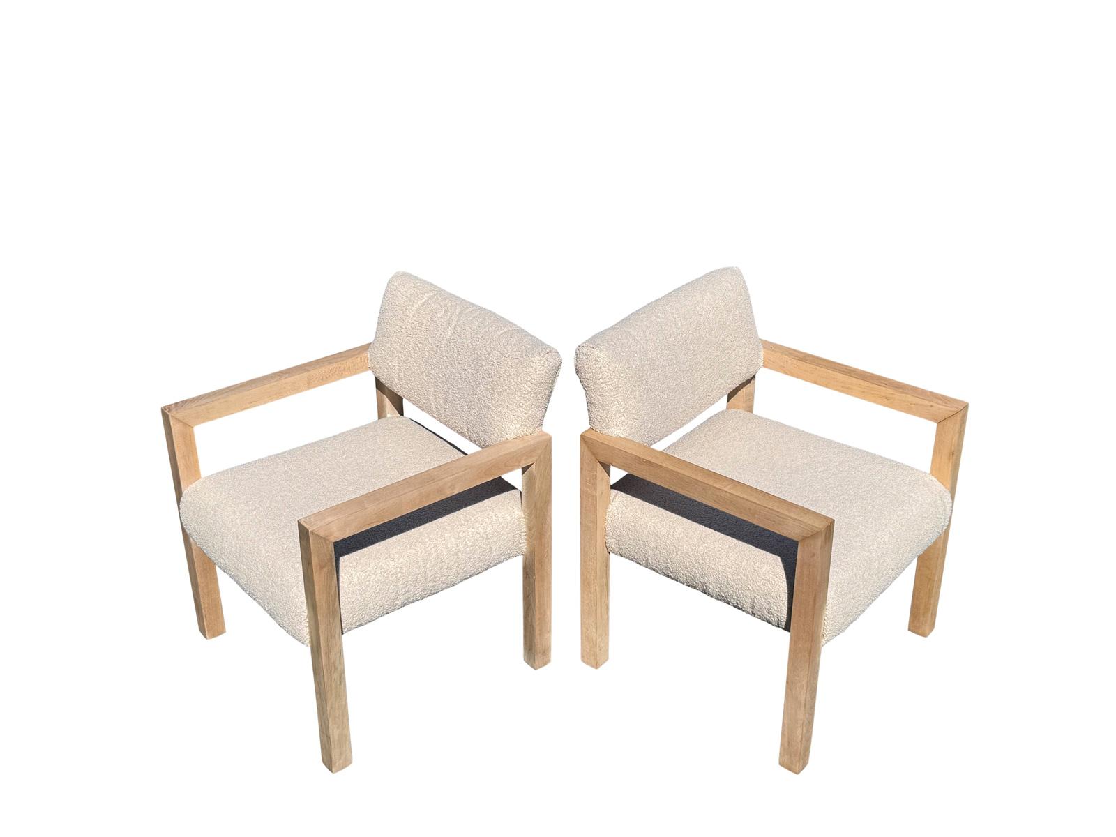 Pair of 1960s Original Organic Thayer Coggin Parsons Restored Chairs im Zustand „Gut“ im Angebot in Bensalem, PA