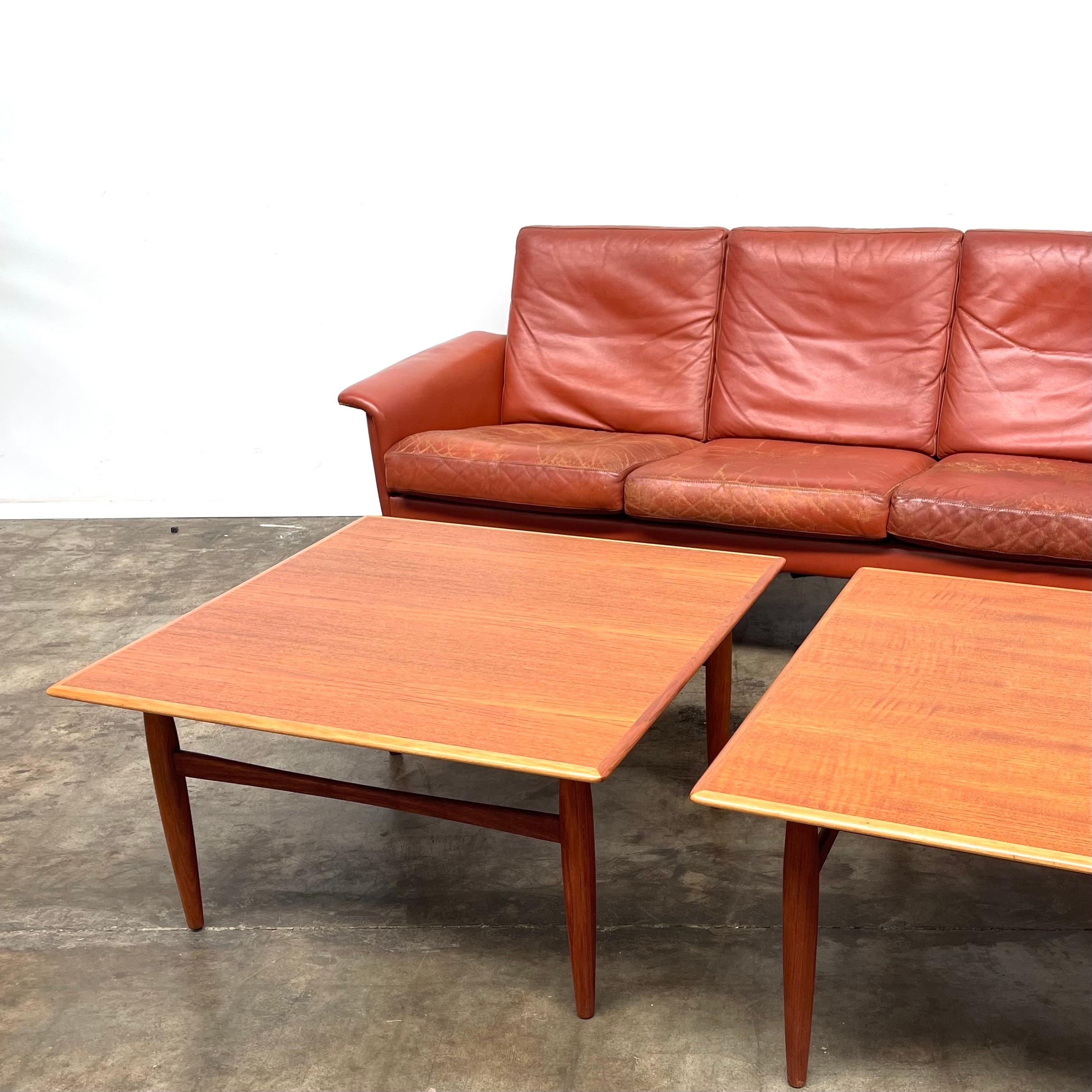 Mid-Century Modern Pair of 1960's Parker Teak Coffee tables For Sale