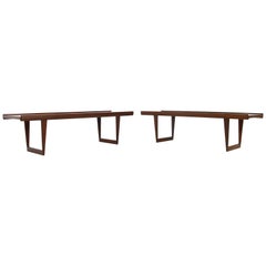 Pair of 1960s Peter Lovig Nielsen Table or Bench in Teak, Danish Modern Design