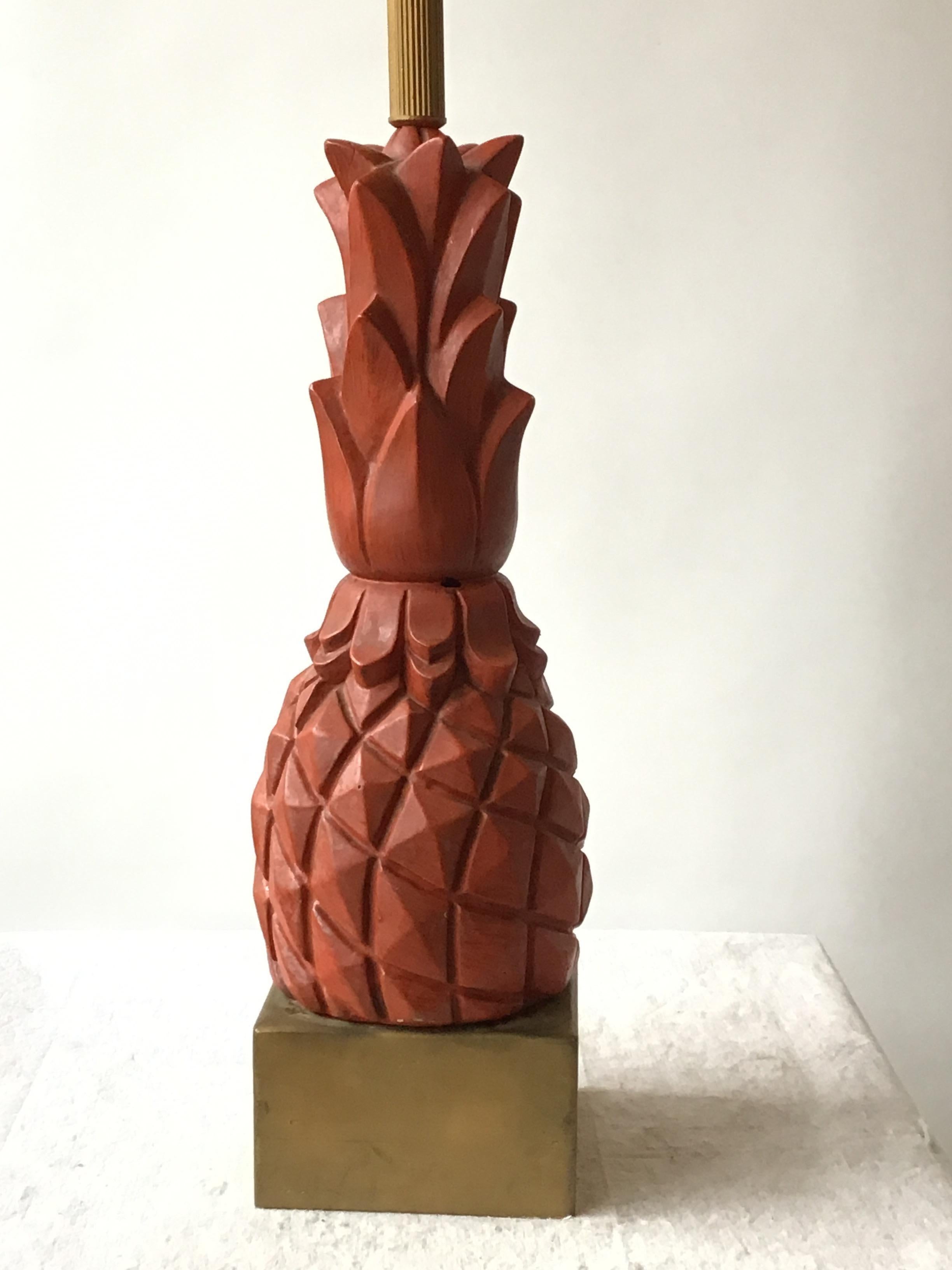 wooden pineapple lamp
