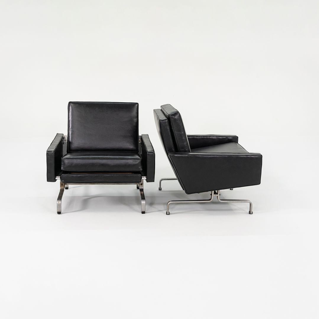 Moderne Paire de fauteuils de salon PK31 en cuir Poul Kjaerholm Christensen des années 1960 en vente