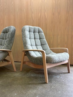 Pair of 1960s R Huber Scoop Lounge Chairs