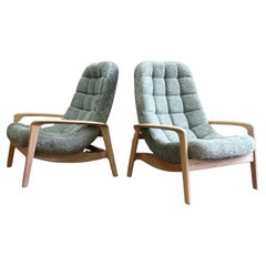 Coppia di sedie da salotto R Huber Scoop degli anni
60