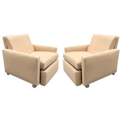 Two 1960s Reclining Lounge Chairs