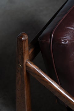 Pair of 1960s “Saci” Armchairs by Jean Gillon for WoodArt in Solid Jacaranda