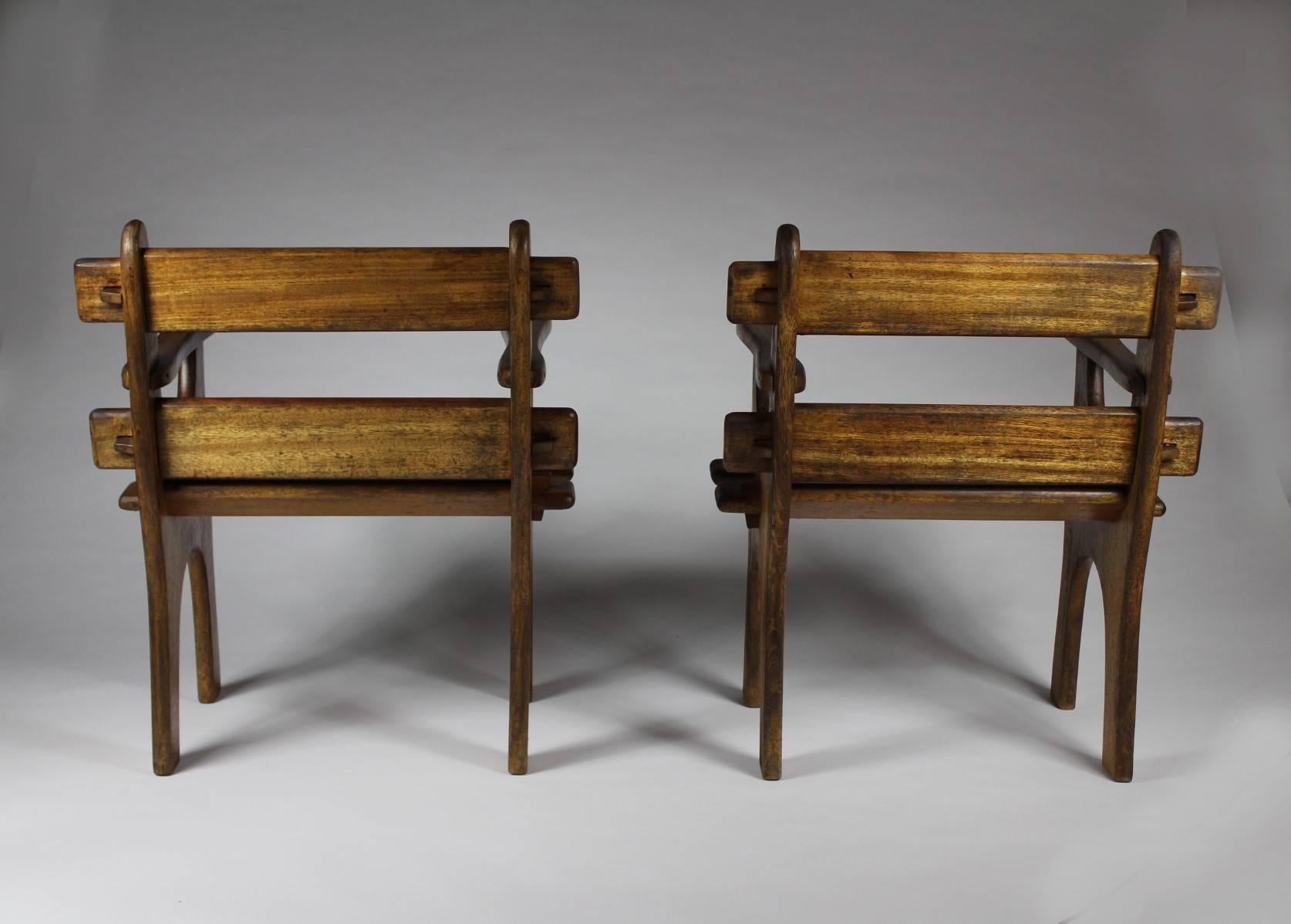 Pair of 1960s Scandinavian Teak Armchairs with Sheepskin 5