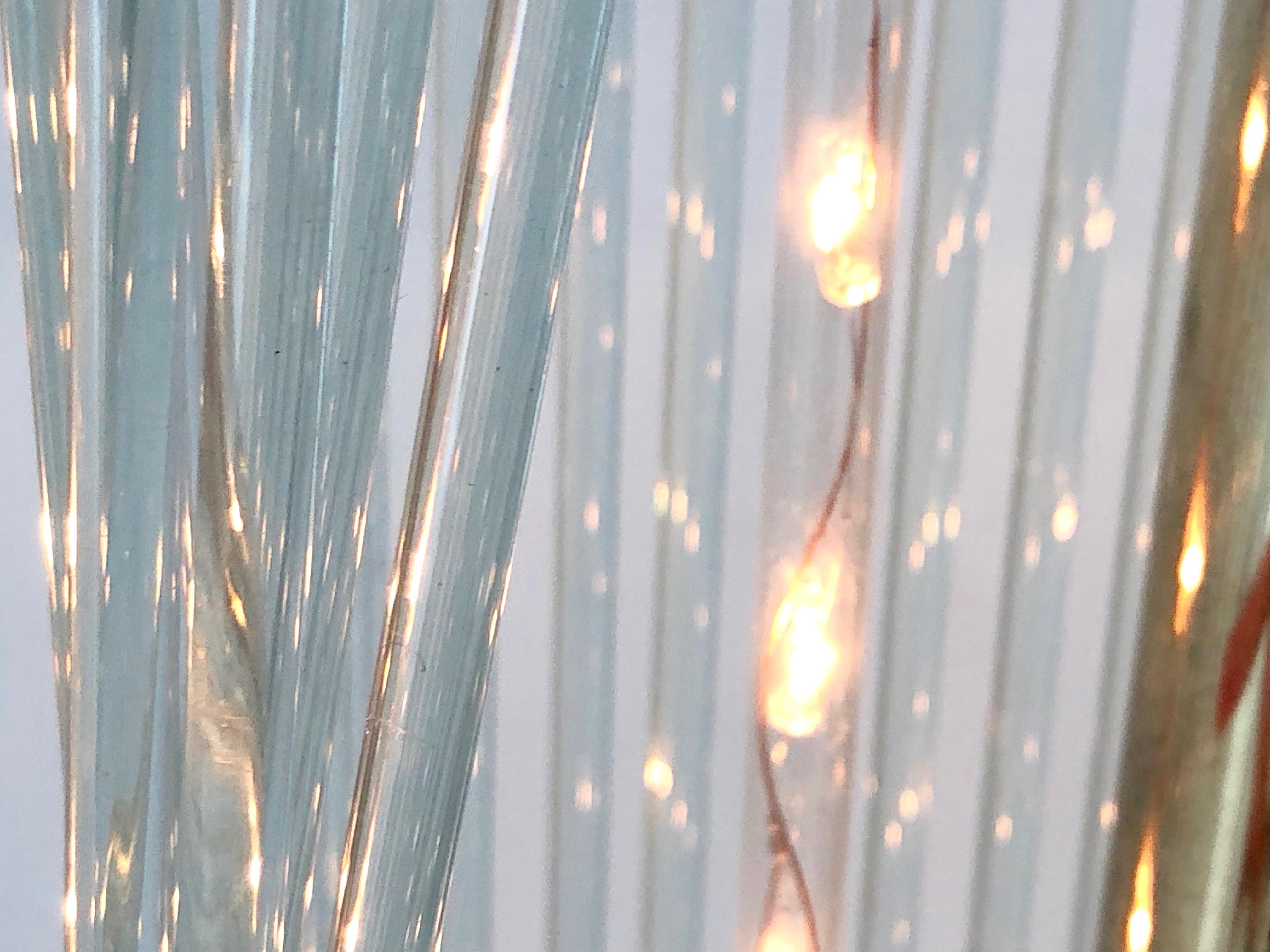 Stehlampen aus Messing und Glas mit Messingstäben von Sciolari aus den 1960er Jahren, Paar im Angebot 4
