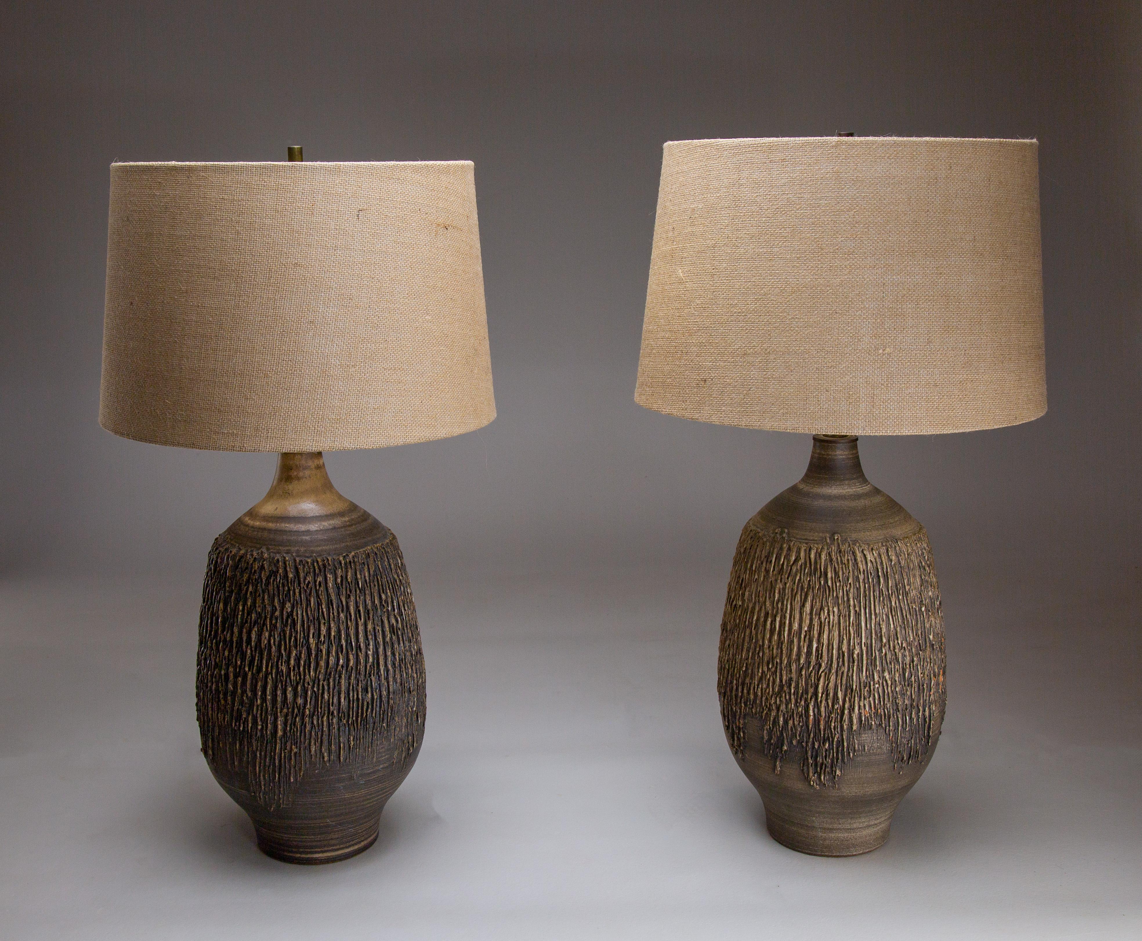 Pair of 1960s Sculptural Lamps Designed by Lee Rosen for Design Technics 1