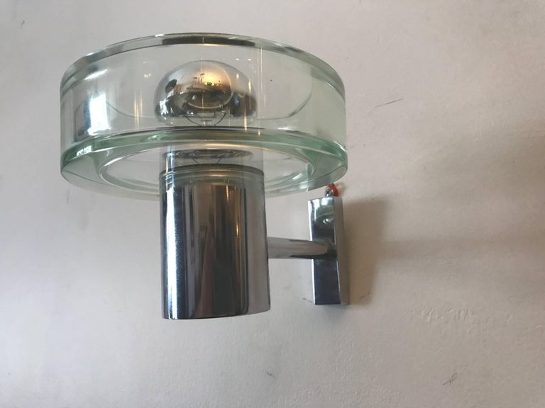 Pair of 1960s Seguso Murano Glass Wall Lights In Excellent Condition For Sale In New York, NY