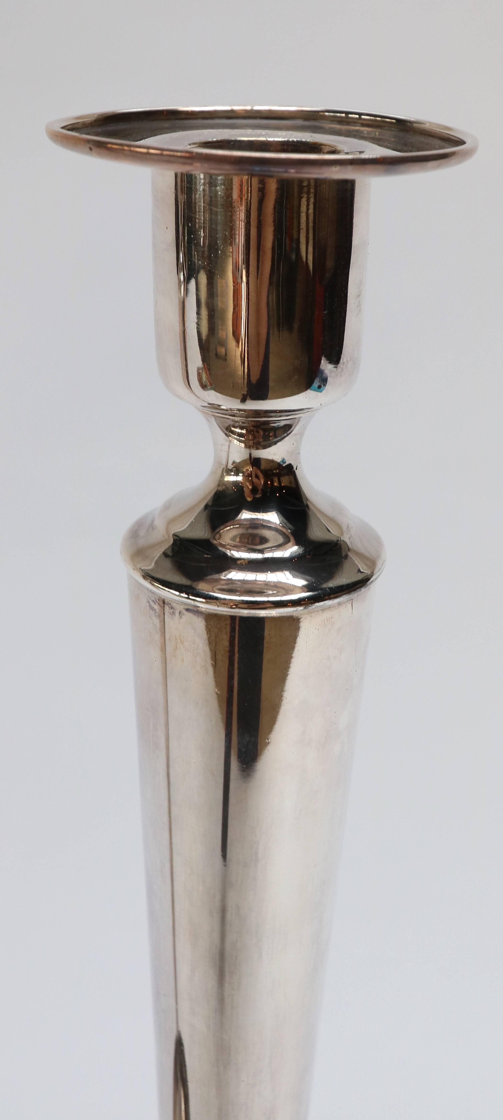 Mid-Century Modern Paire de chandeliers en argent Fairpoint, années 1960 en vente