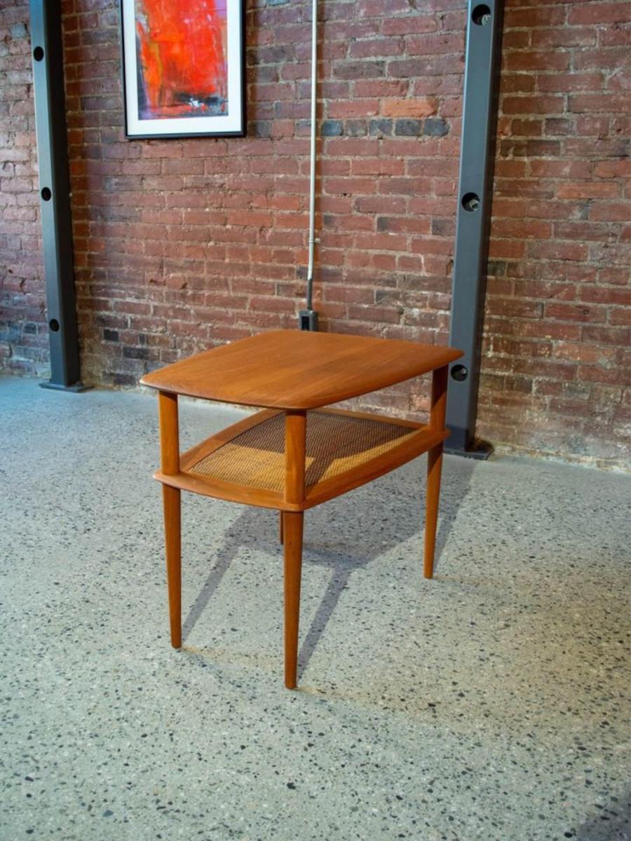 Pair of 1960s Solid Teak Side  End Tables by Peter Hvidt For Sale 1