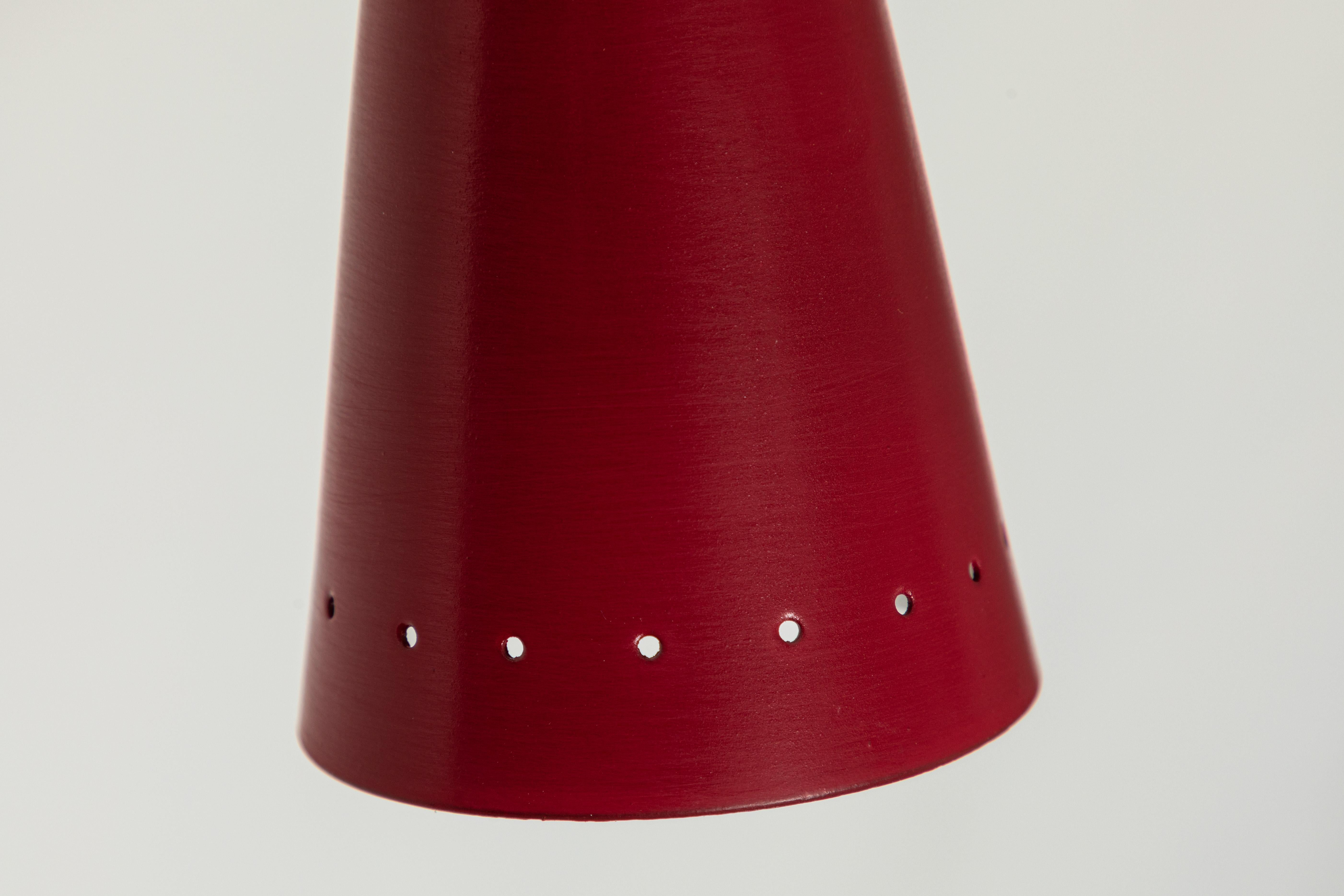 Pair of 1960s Stilux Articulating Red Cone Sconces 3