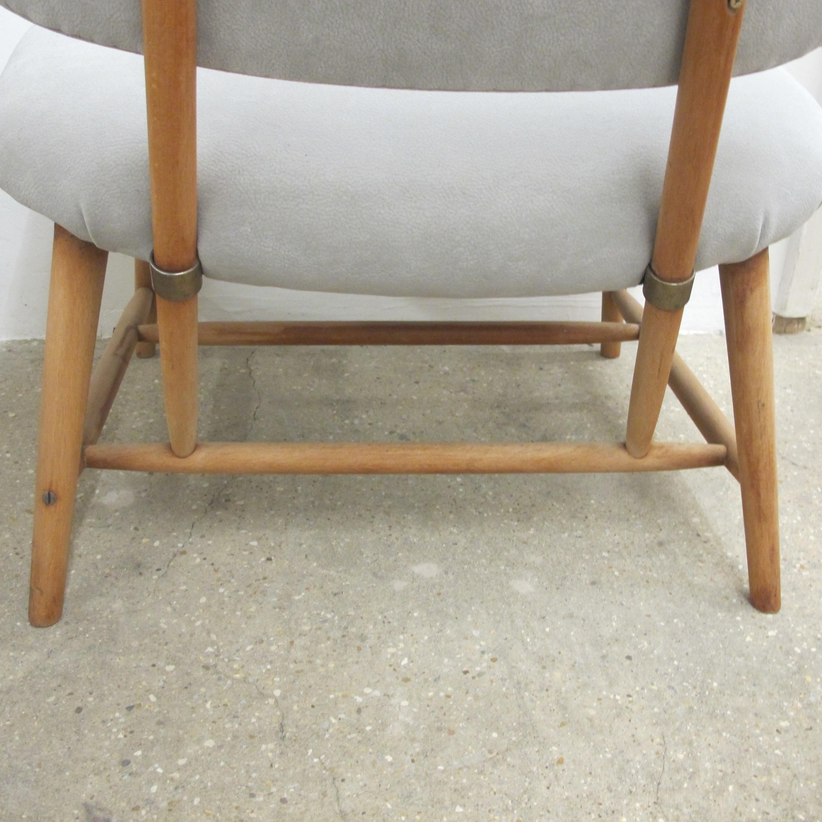 Fabric Pair of 1960s Swedish Alf Svensson Occasional Lounge Chairs Newly Reupholstered