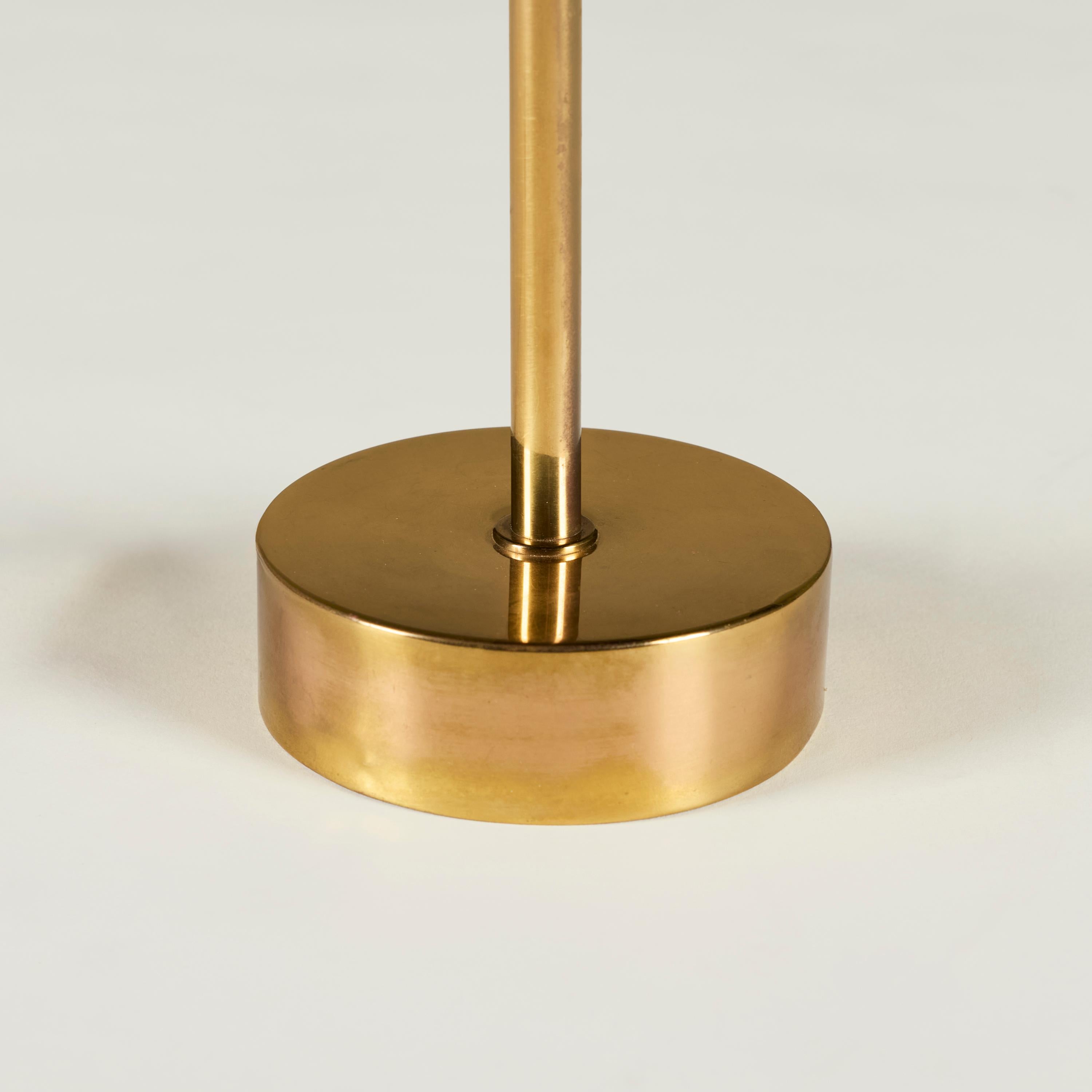 Pair of 1960s Swedish Bergboms table lamps in brass In Good Condition For Sale In London, GB