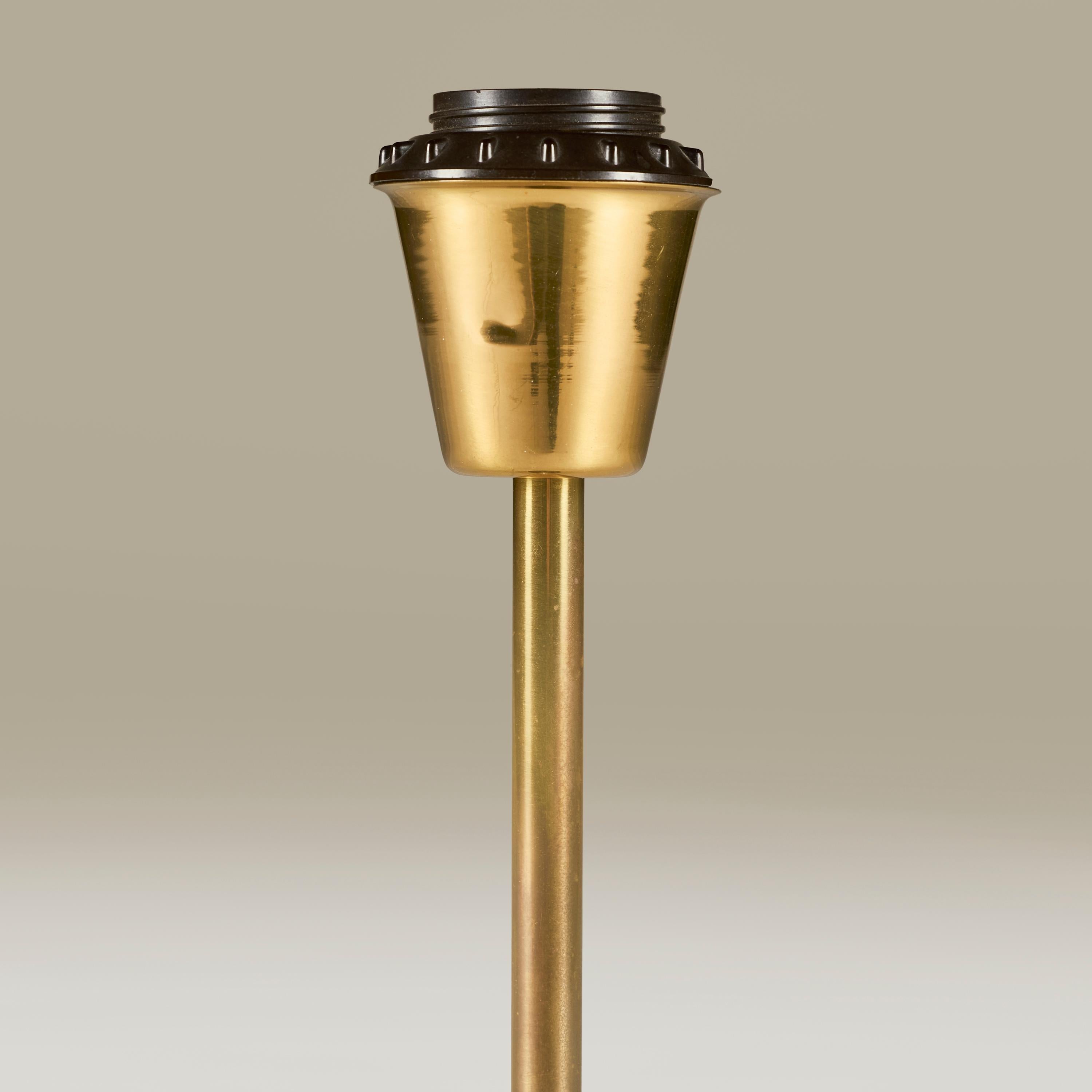 Brass Pair of 1960s Swedish Bergboms table lamps in brass For Sale