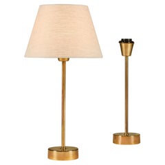 Pair of 1960s Swedish Bergboms table lamps in brass