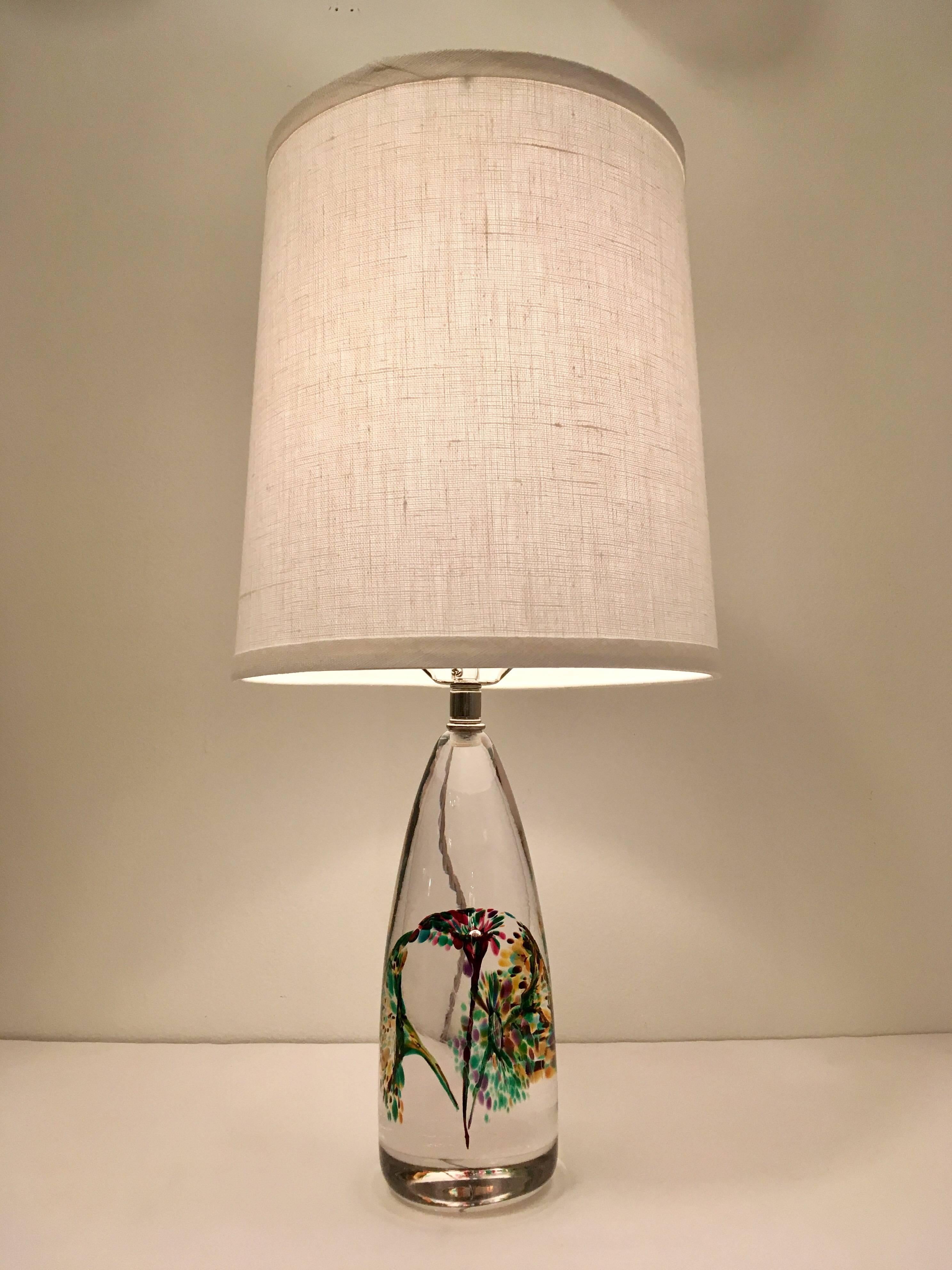 Pair of 1960s Swedish Glass table lamps FM Konstglas Ronneby 2