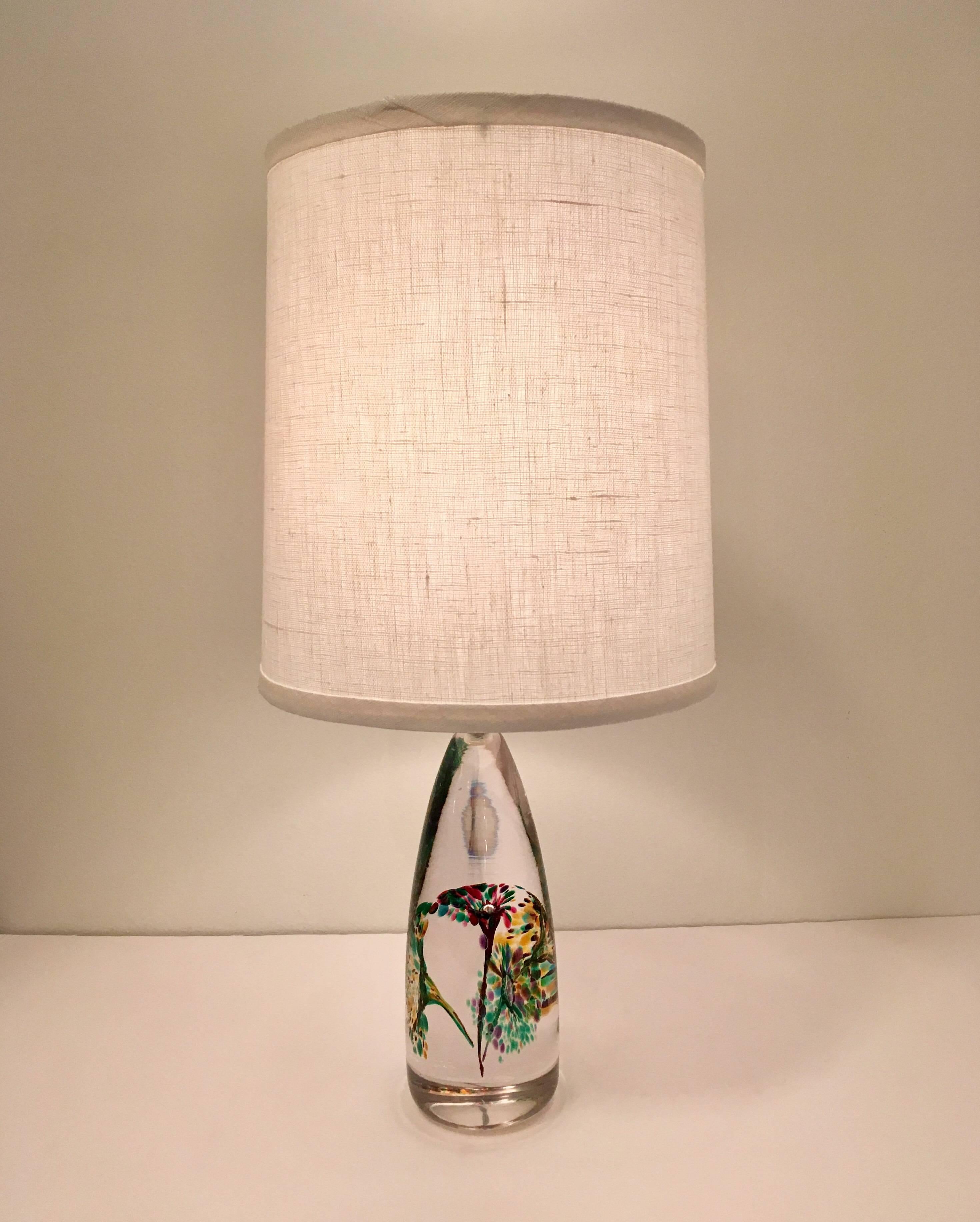 Pair of 1960s Swedish Glass table lamps FM Konstglas Ronneby 3