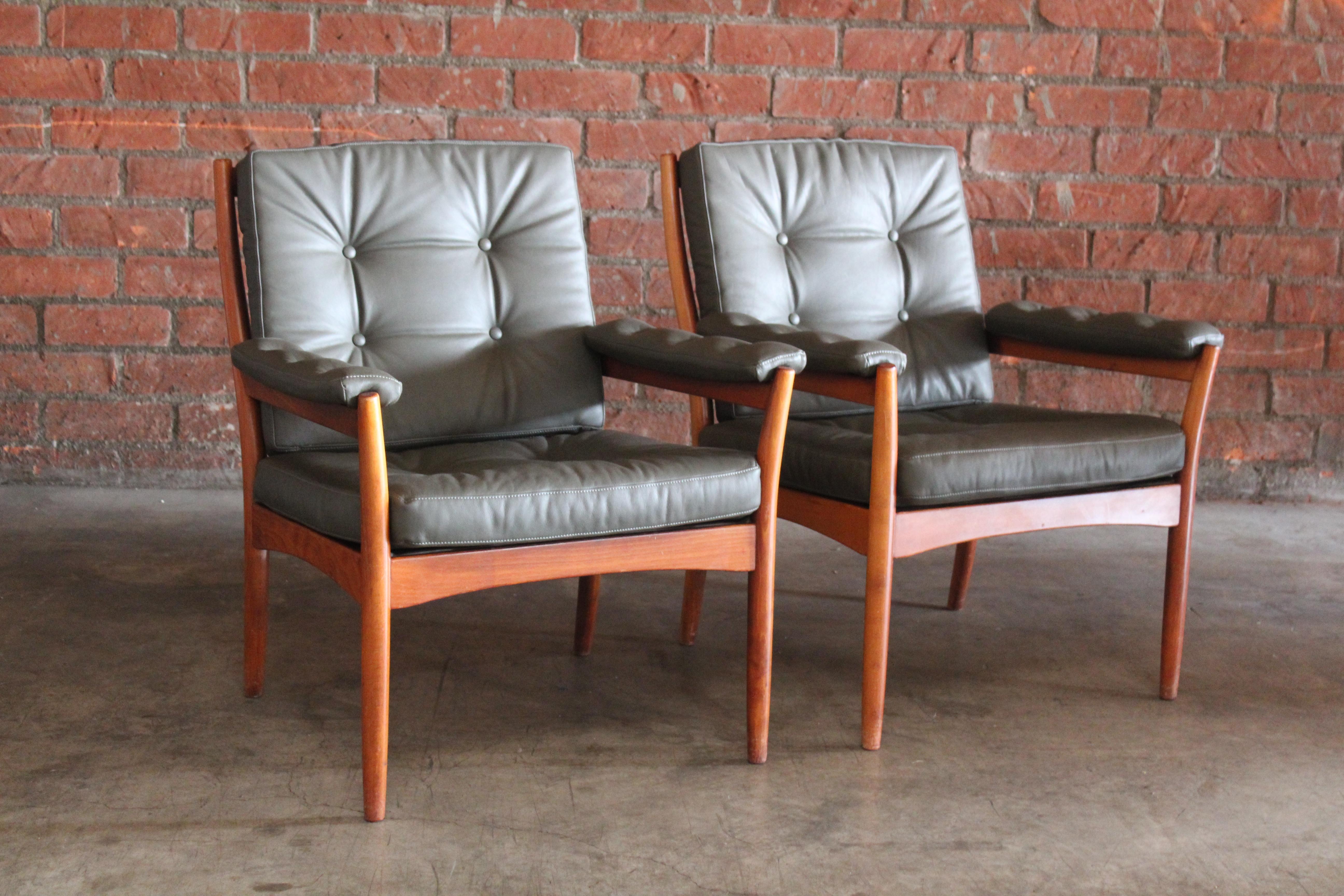 Mid-20th Century Pair of 1960s Swedish Lounge Chairs