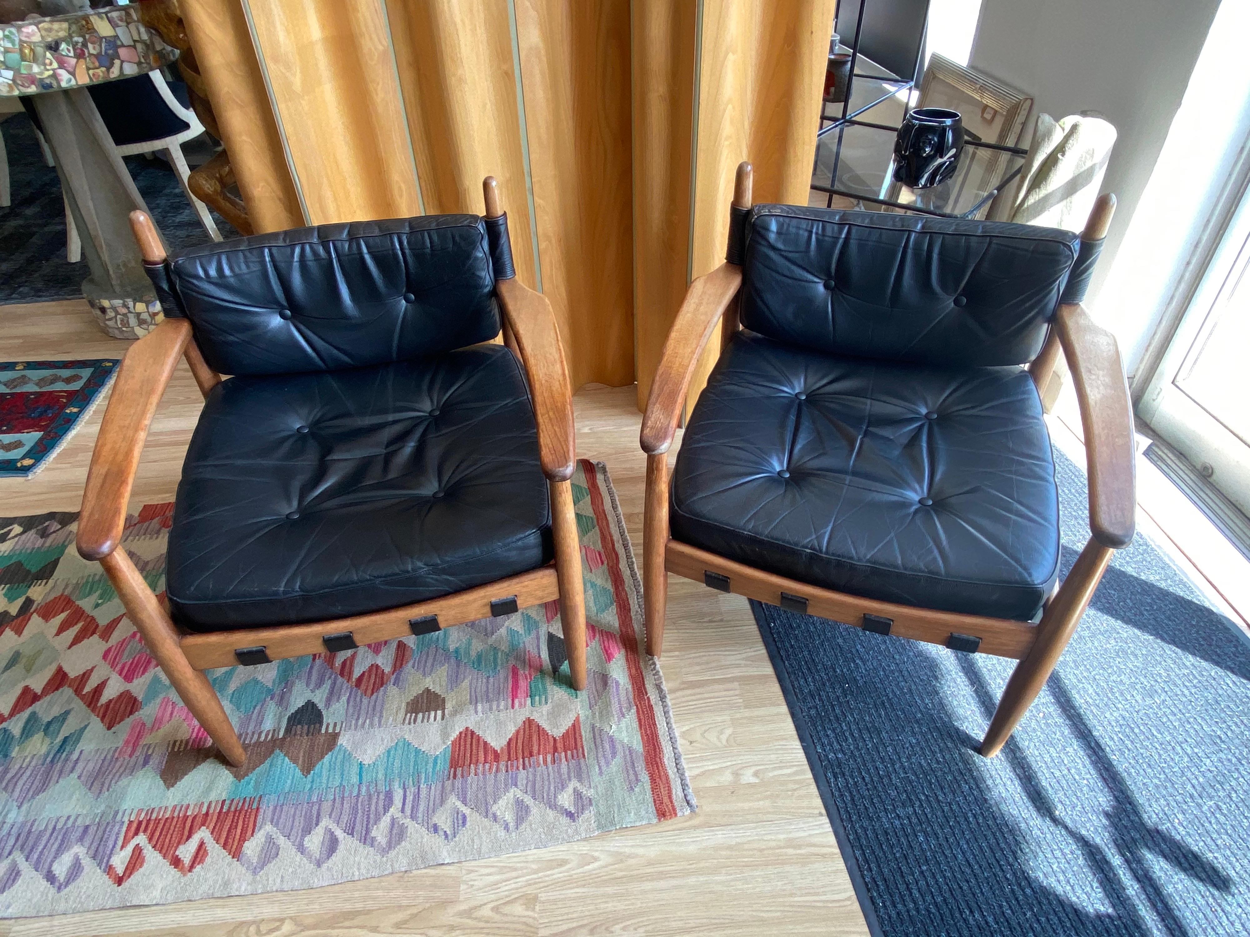 Pair of 1960s Swedish Mid-Century Modern Eric Merthen Lounge Chairs 5