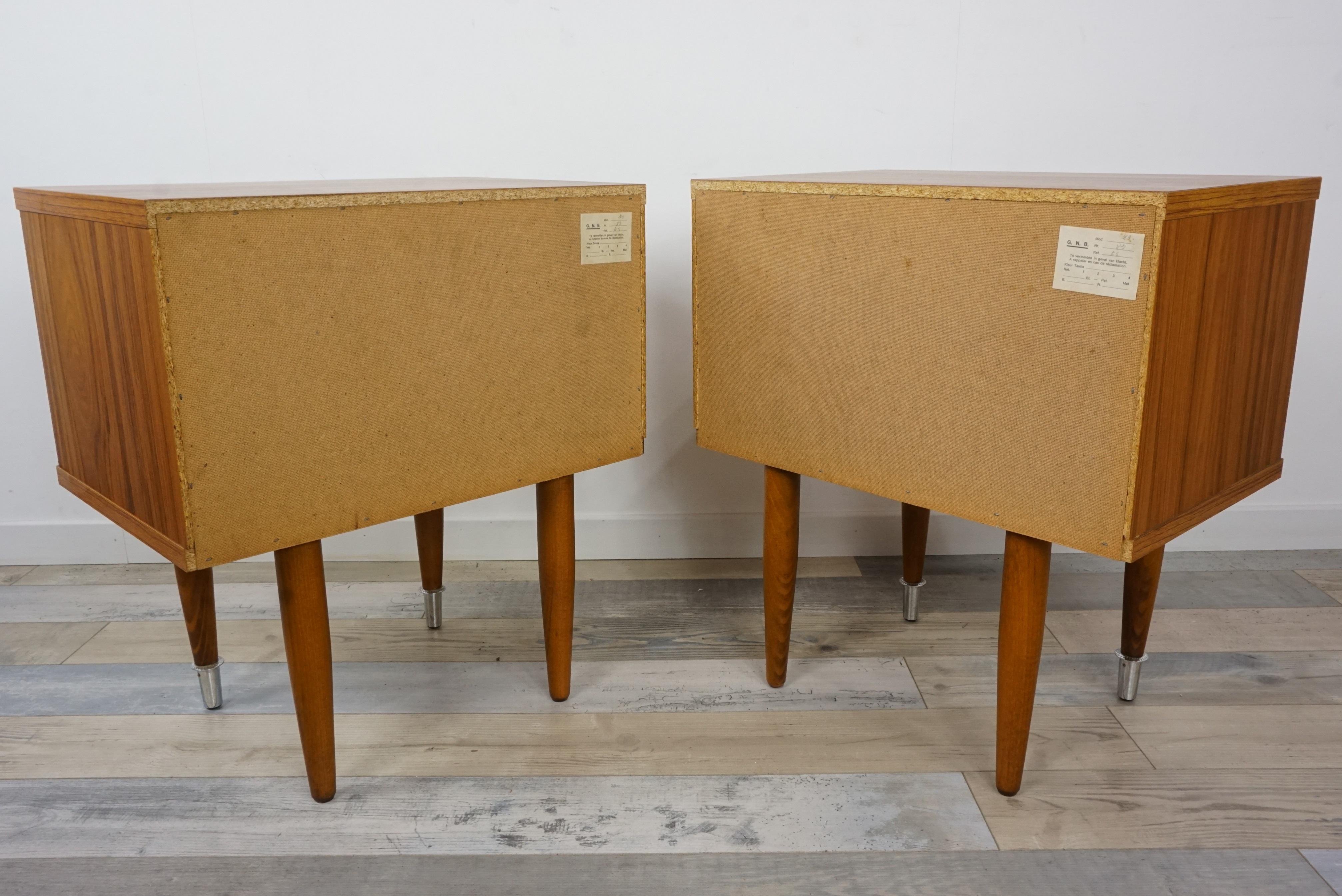 Pair of 1960s Teak Wooden Bedside Tables 8