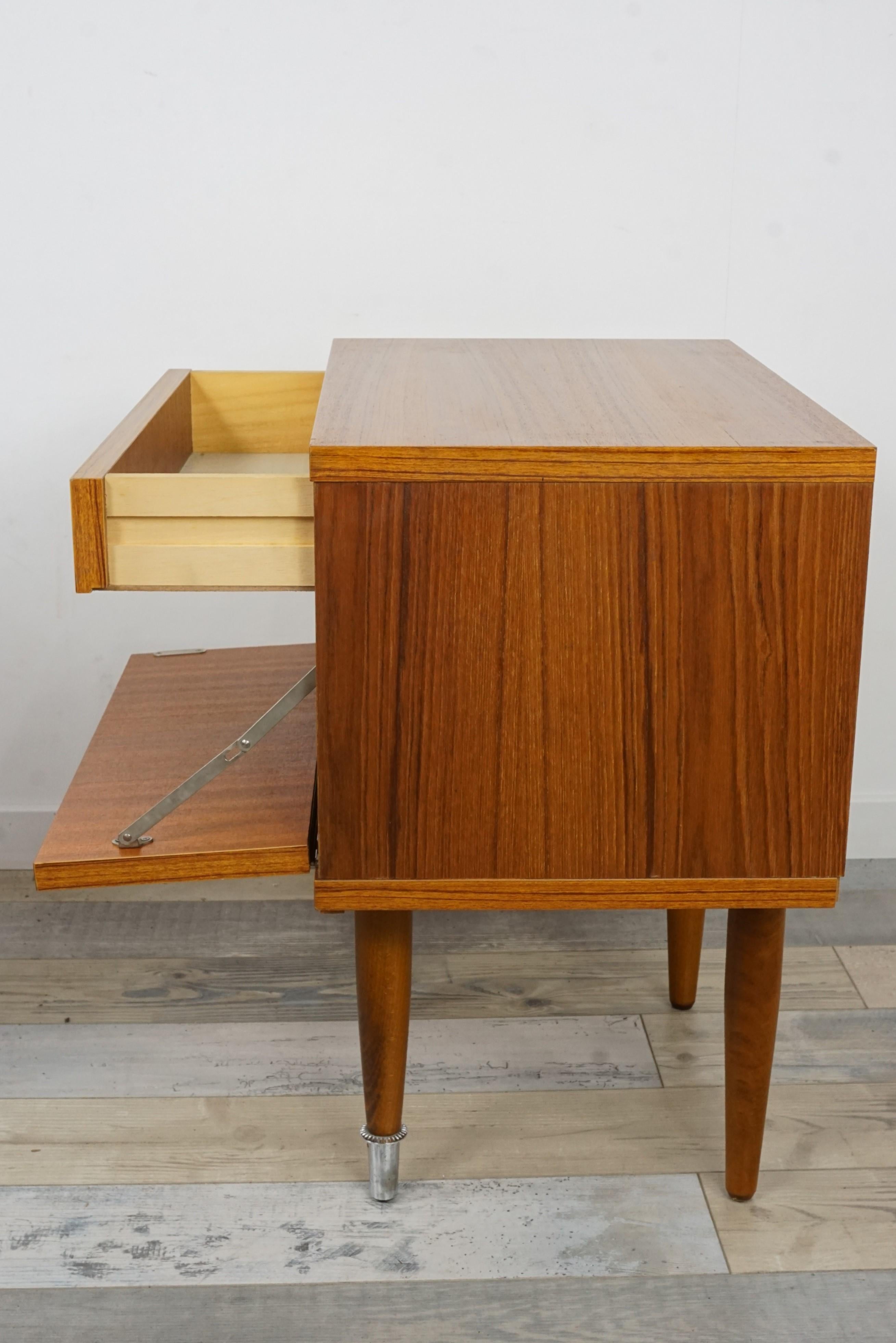 20th Century Pair of 1960s Teak Wooden Bedside Tables