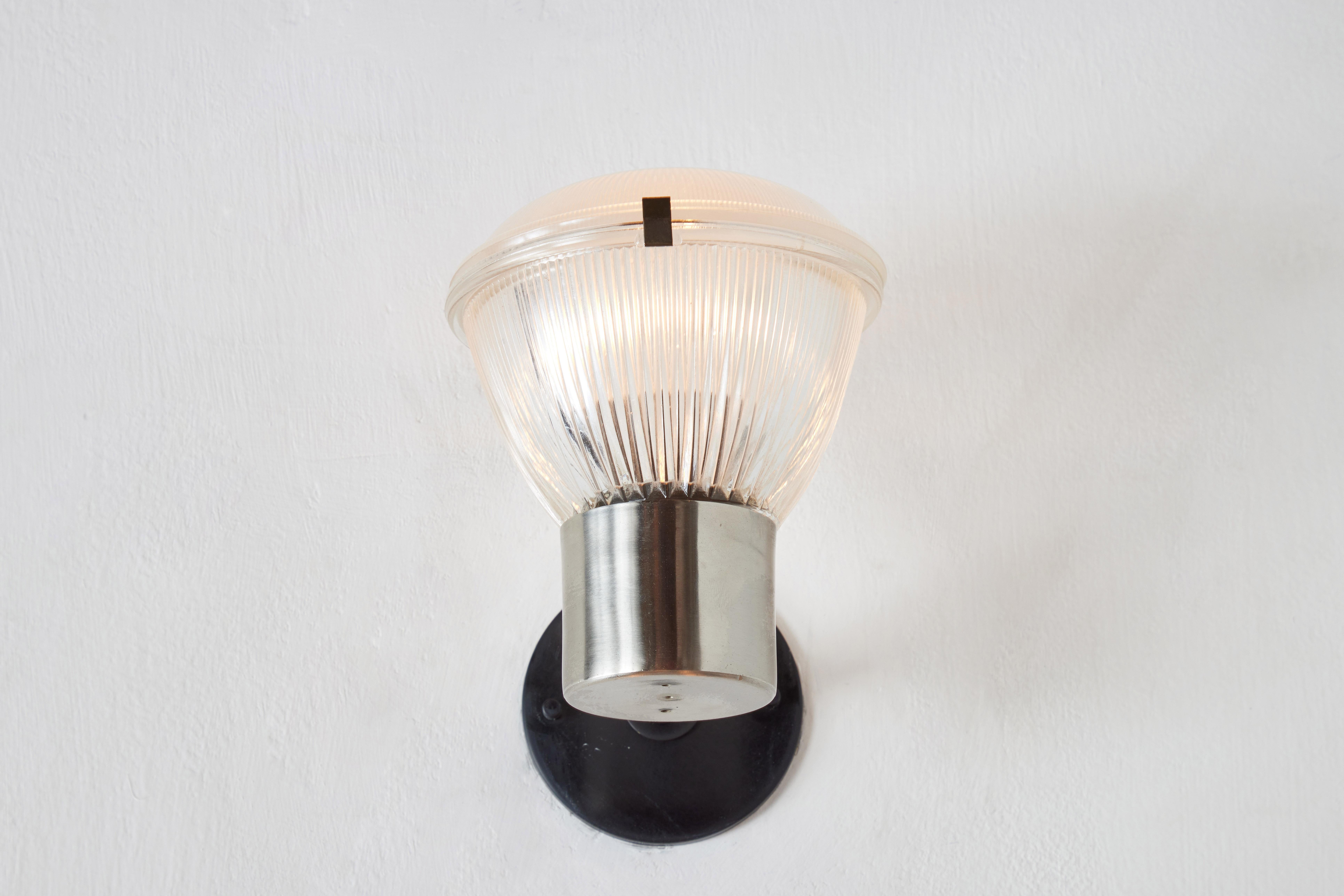Paar Tito Agnoli Glas- und Metall-Leuchten aus den 1960er Jahren für O-Luce im Angebot 4