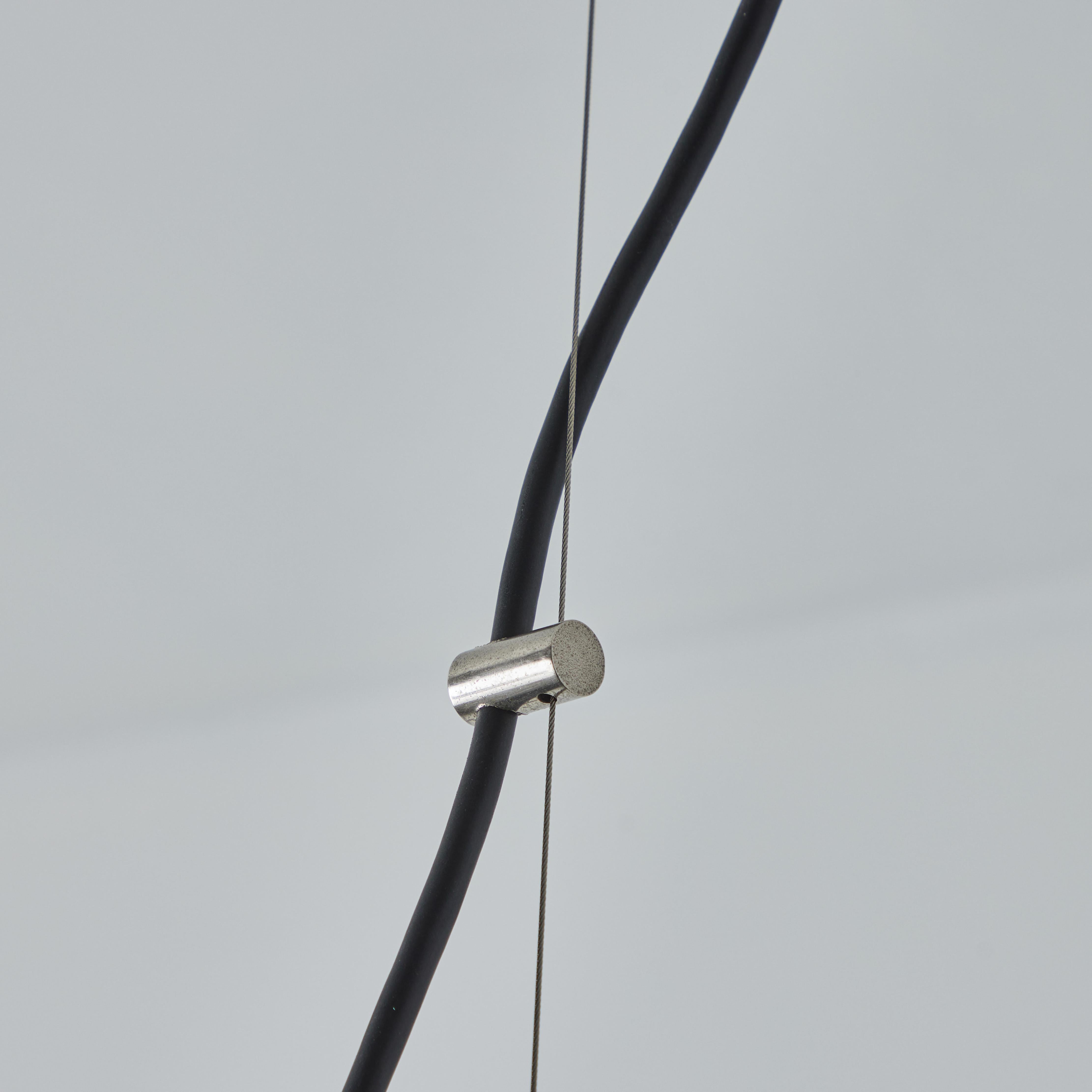 Métal Paire de lampes à suspension Tito Agnoli en verre et métal des années 1960 pour O-Luce en vente