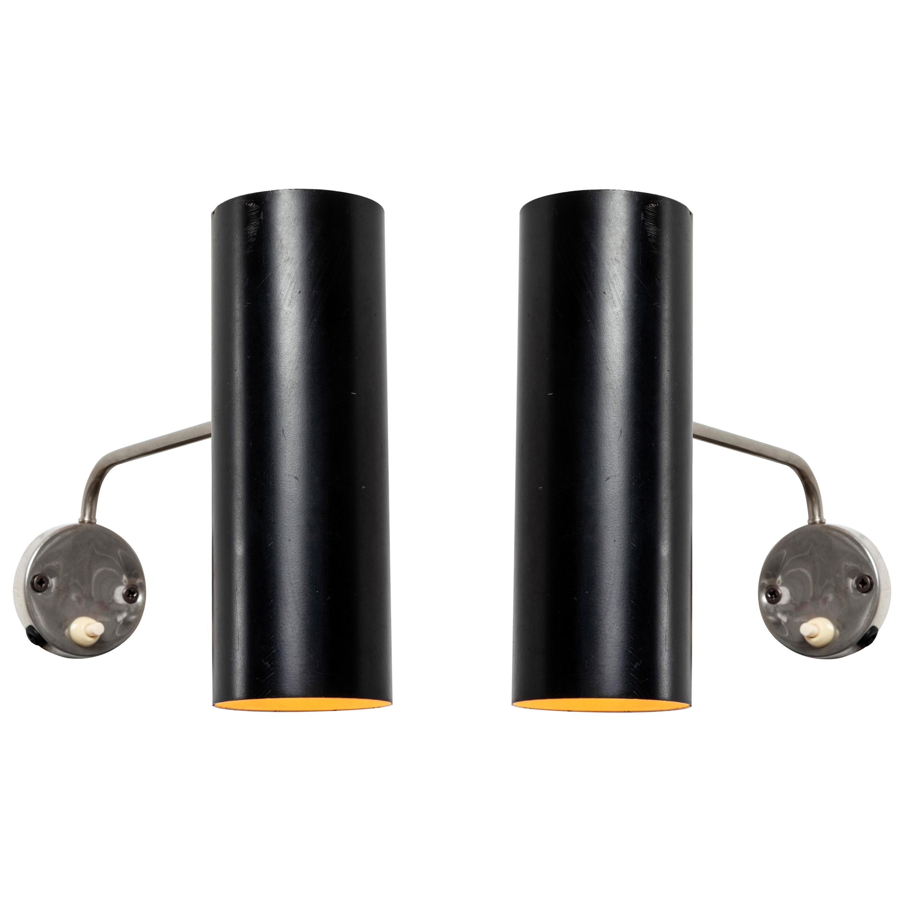 Pair of 1960s Tito Agnoli Wall Lights for O-Luce