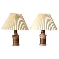 Pair of 1960s Tue Poulsen Danish ceramics table lamps Tue Keramik