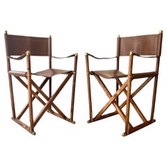 Vintage Pair of 1960s Valmazan Folding Campaign Chairs