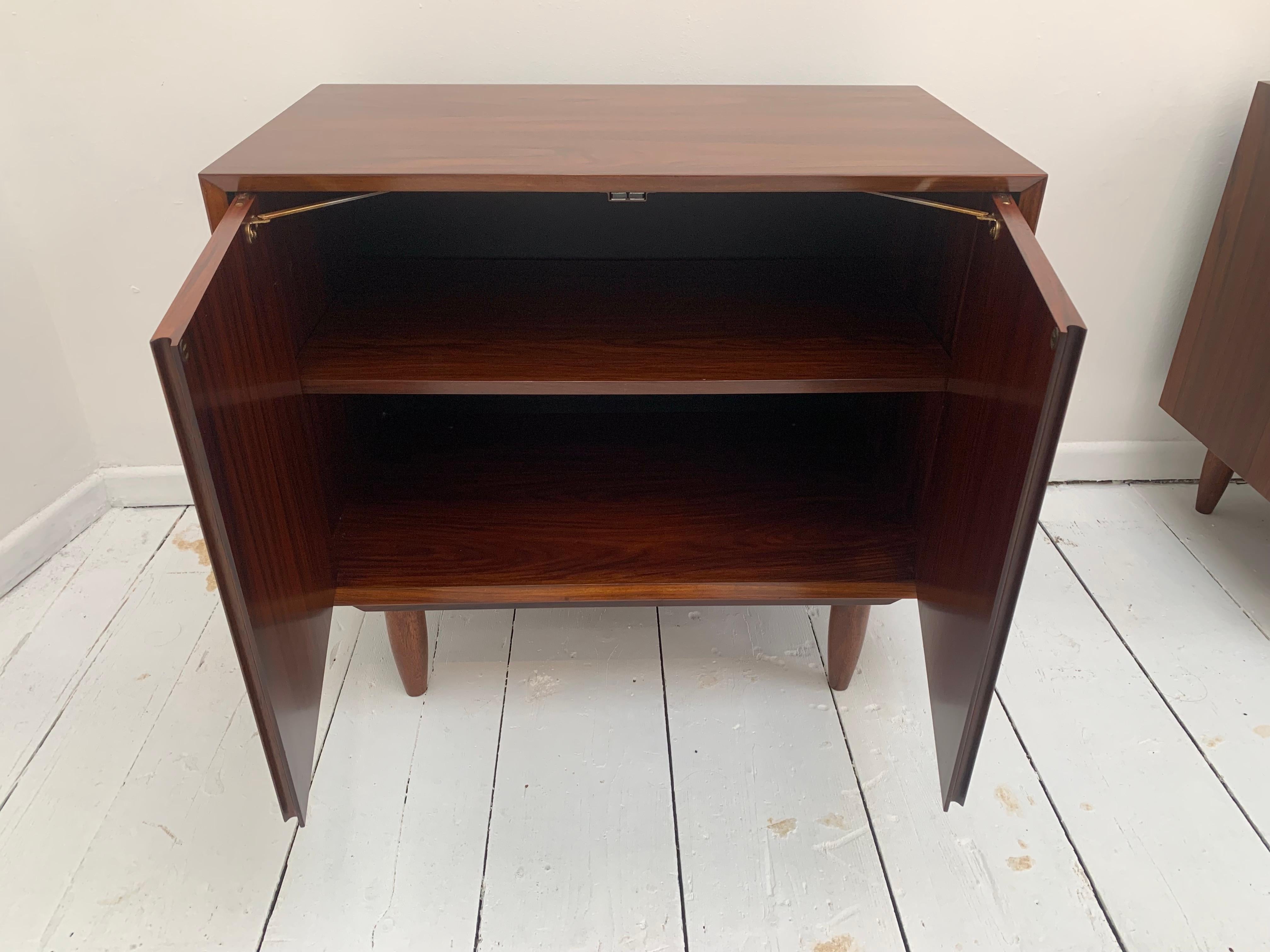 Pair of 1960s Vintage Danish Rosewood Poul Cadovius Cabinets for Cado 4