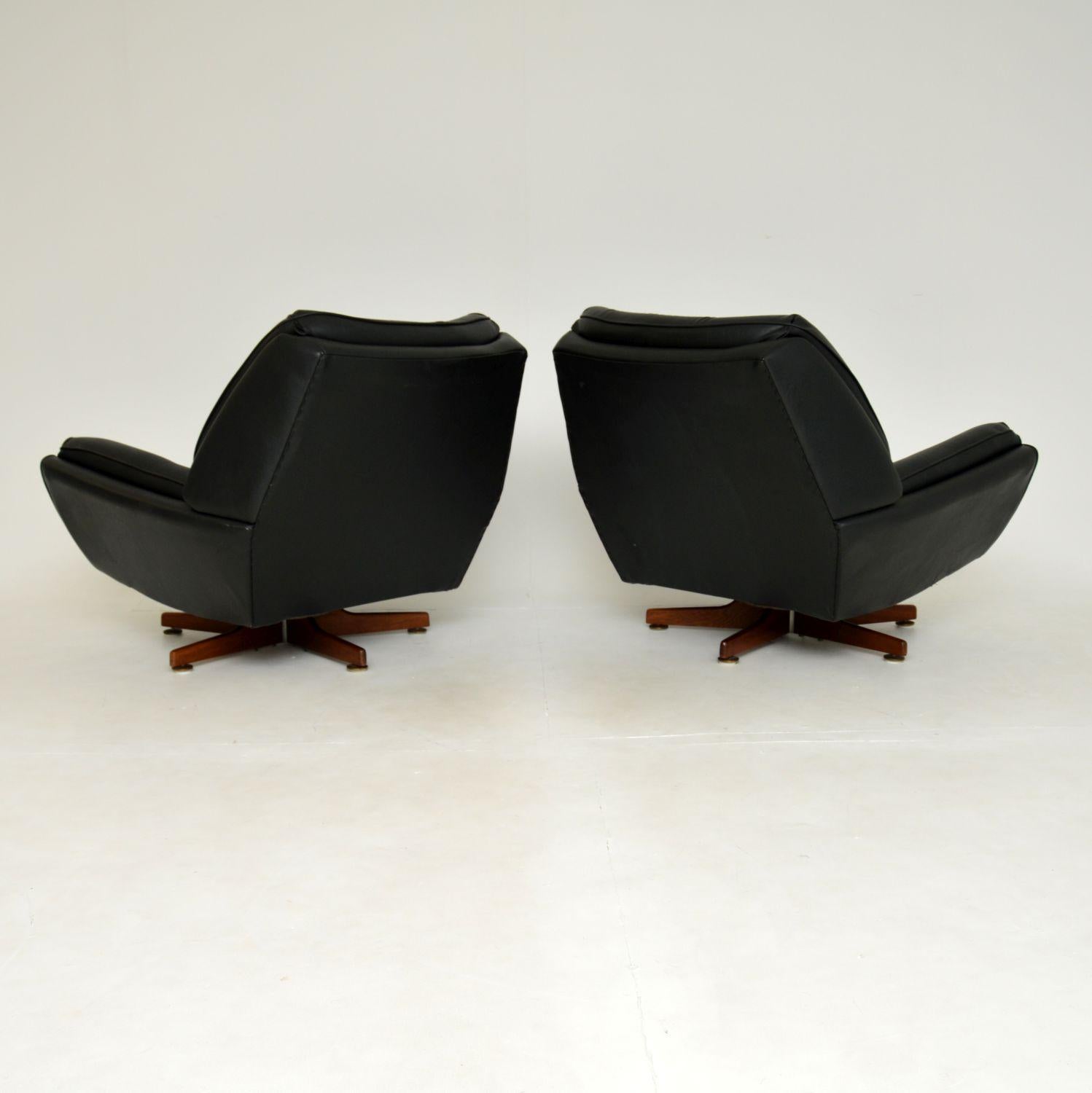 Pair of 1960's Vintage Swivel Rocking Armchairs 2