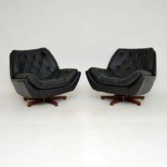 Paire de fauteuils à bascule pivotants vintage des années 1960