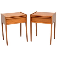 Pair of 1960s Vintage Walnut Bedside Tables by Younger
