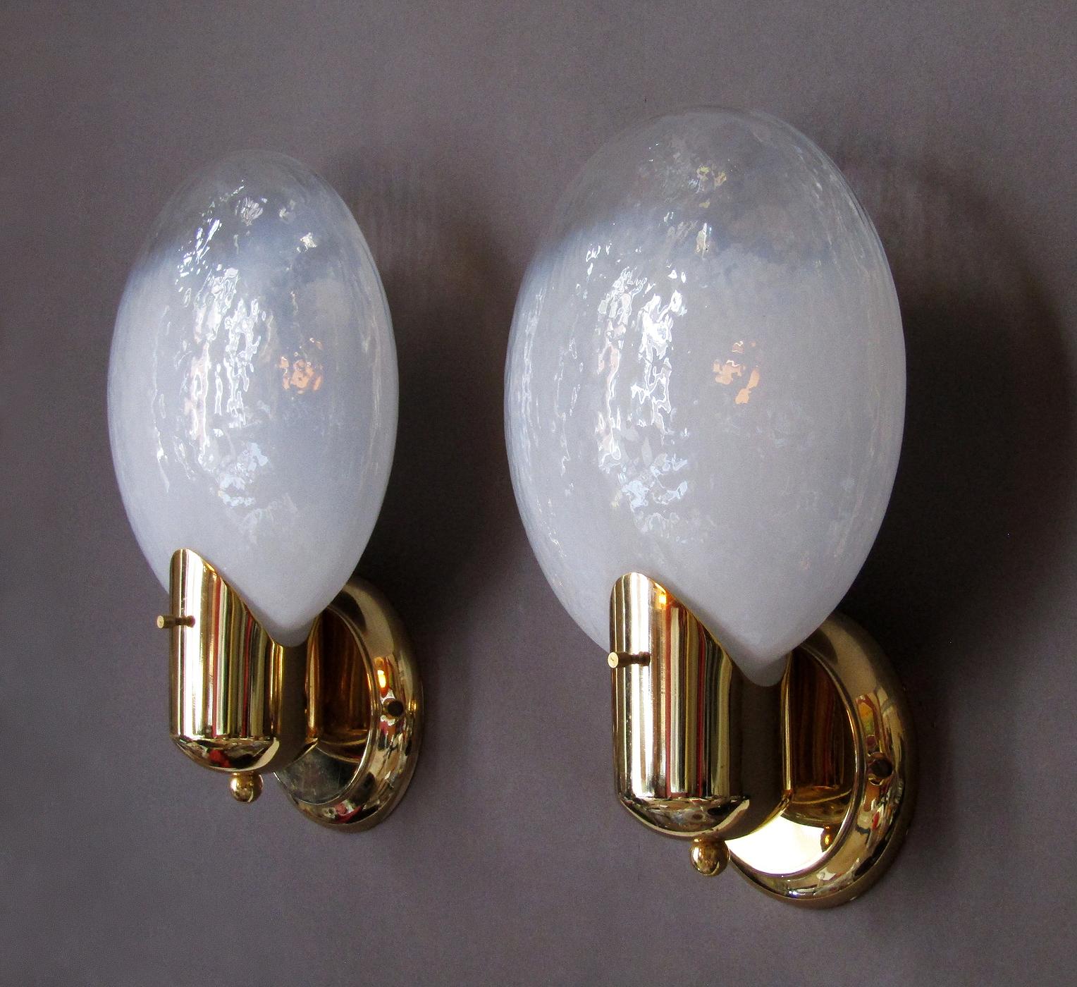 Mid-20th Century Pair of 1960s Wall Light Sconces by Gaetano Sciolari for Boulanger
