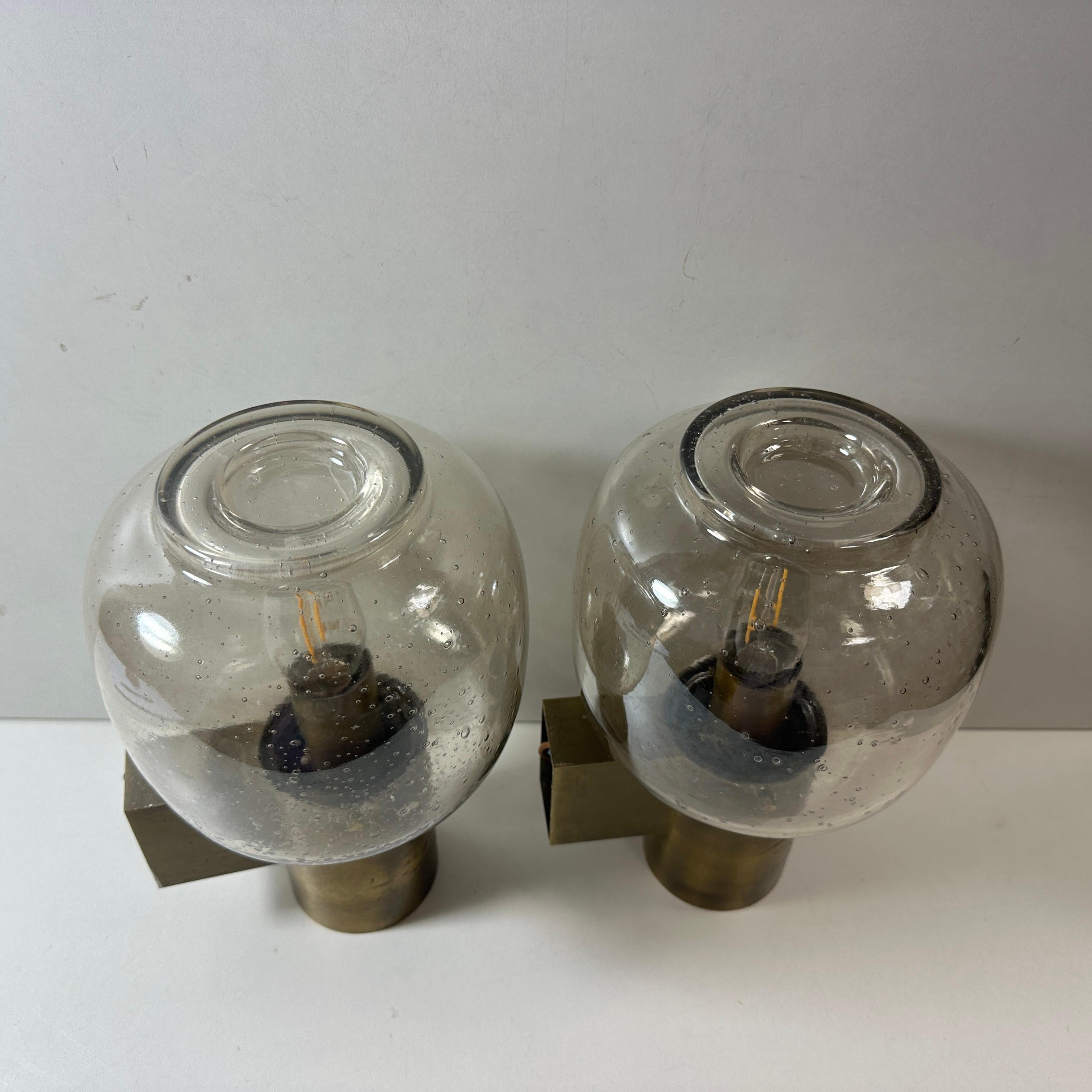Pair of 1960s Wall Sconces in the Style of Hans - Agne Jakobsson, Skandinavia For Sale 9